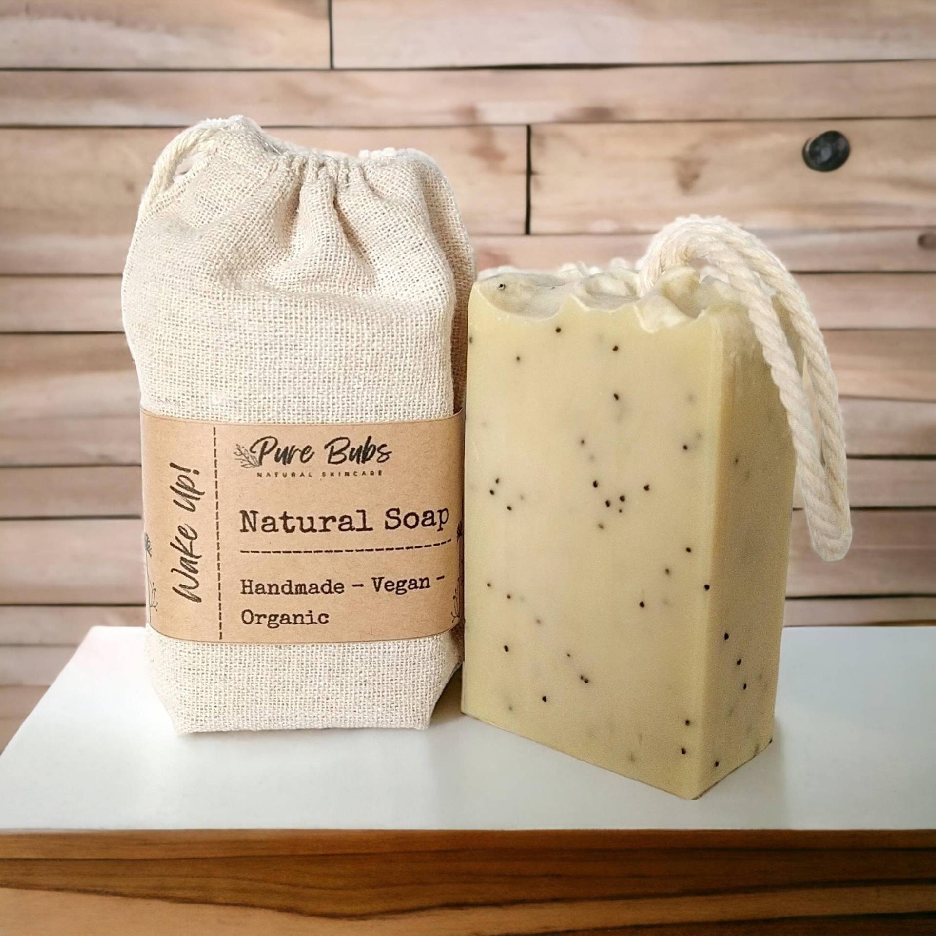 Wach Auf Natürliche Seife Am Seil, Handgemachte Bio Seife, Zero Waste Self Care, Handwerker Vegan Wach Auf Natürliche Seife Am Seil, Handgemachte Bio Seife, Zero Waste Self Care, Handwerker Vegan von Etsy - PurebubsCreations