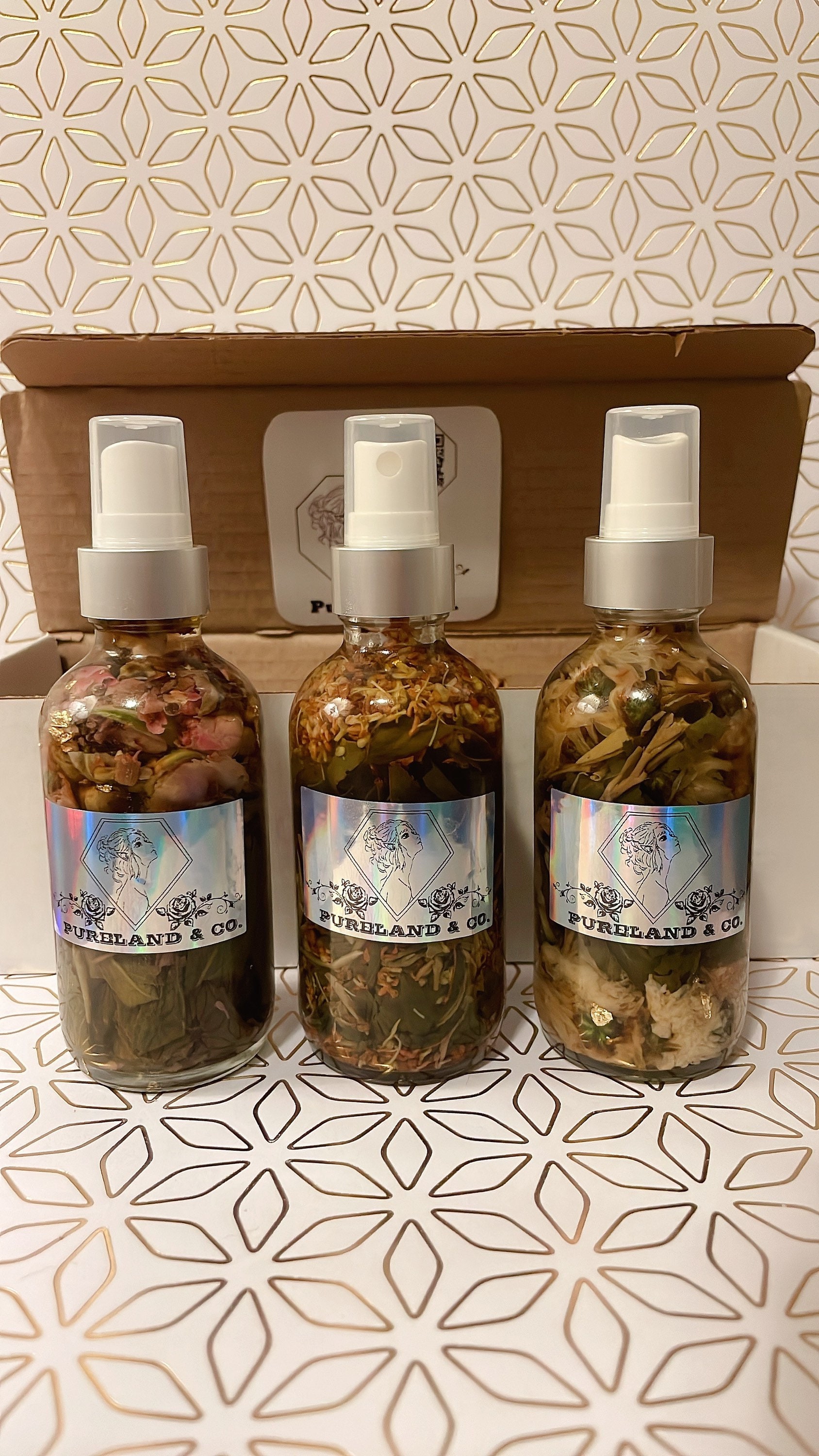 Poo-Pure Spray| Badezimmer Toilette Spray | Aromatherapie Schlafzimmer Küche Nebel Geschenkset 100 G Pro Flasche| 3 Flaschen in Einer Geschenkbox von Etsy - PurelandCo