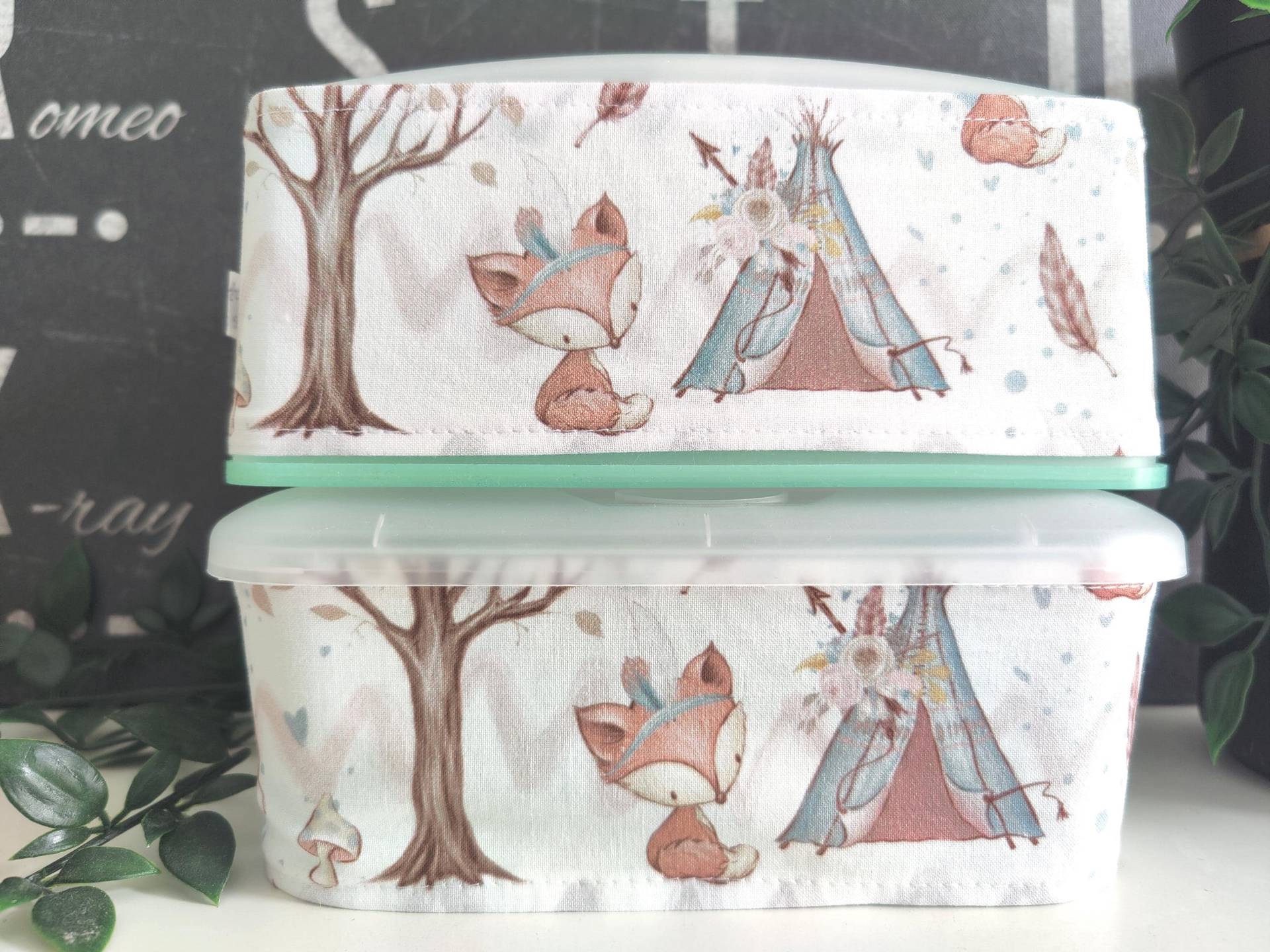 Feuchttücherbox Bezug Fuchs, Boho, Zelt, Waldfreunde, Waldtiere von Etsy - QuiltCottageLove