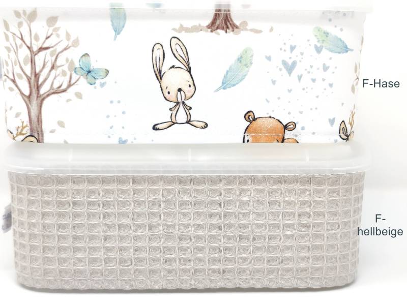 Feuchttücherbox Bezug Hase, Fuchs & Waschbär, Waldfreunde, Waffelpique Hellbeige, Wald, Boho, Auswahl, Waldtiere von Etsy - QuiltCottageLove