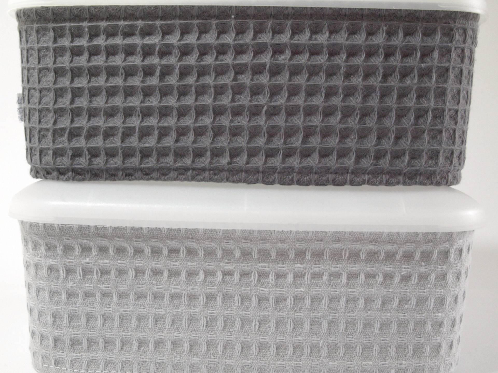 Feuchttücherbox Bezug Waffelpique Anthrazit | Dunkelgrau/Hellgrau von Etsy - QuiltCottageLove