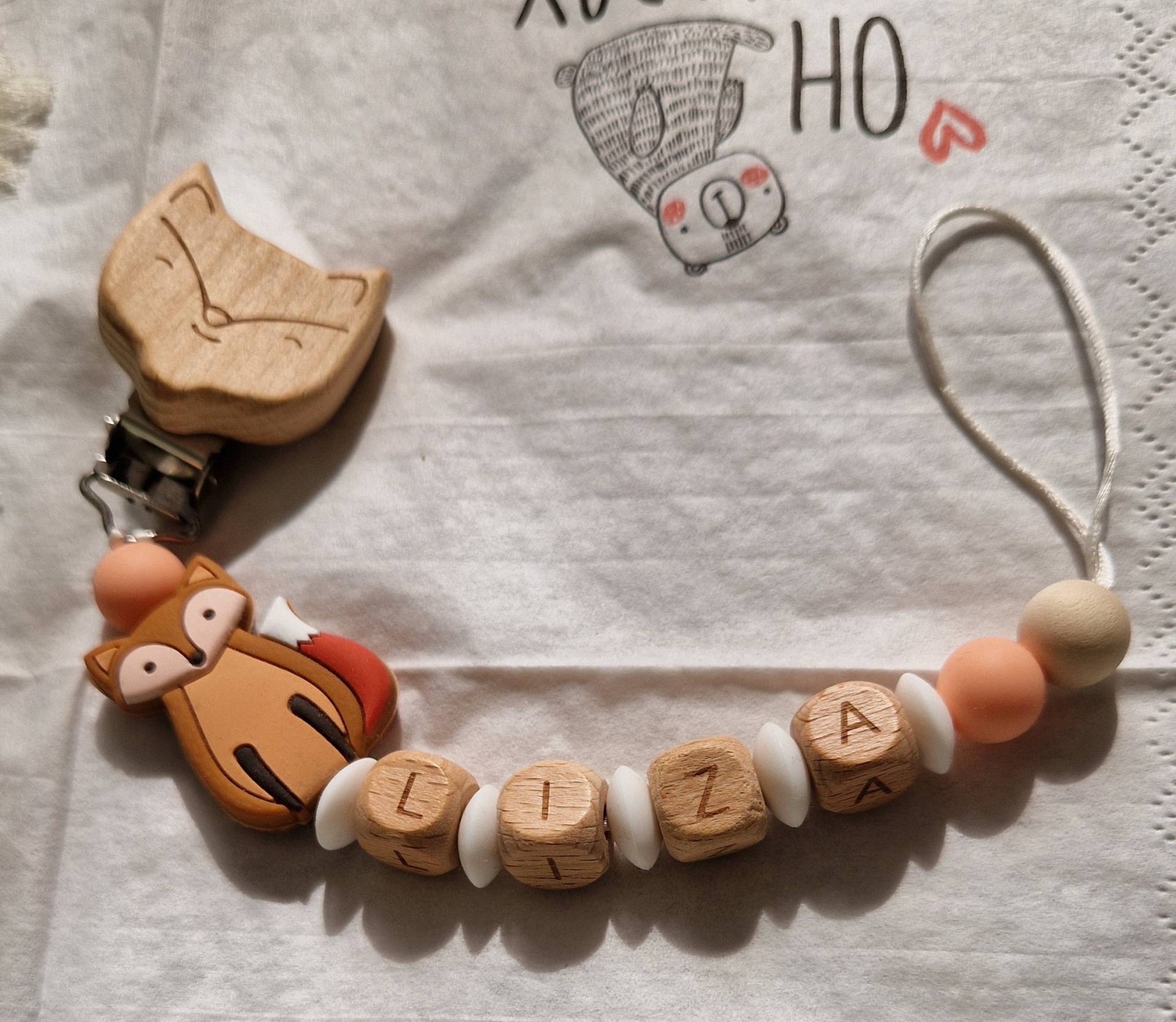 Personalisierte Schnullerkette Mit Fuchs Motiv| Für Junge Oder Mädchen|Geschenk Werdende Eltern|Baby Geschenk|Geburt|Taufe|Familie Personalisierte Schnullerkette Mit Fuchs Motiv| Für Junge Oder Mädchen|Geschenk Werdende Eltern|Baby Geschenk|Geburt|Taufe|Familie von Etsy - RGdesignn