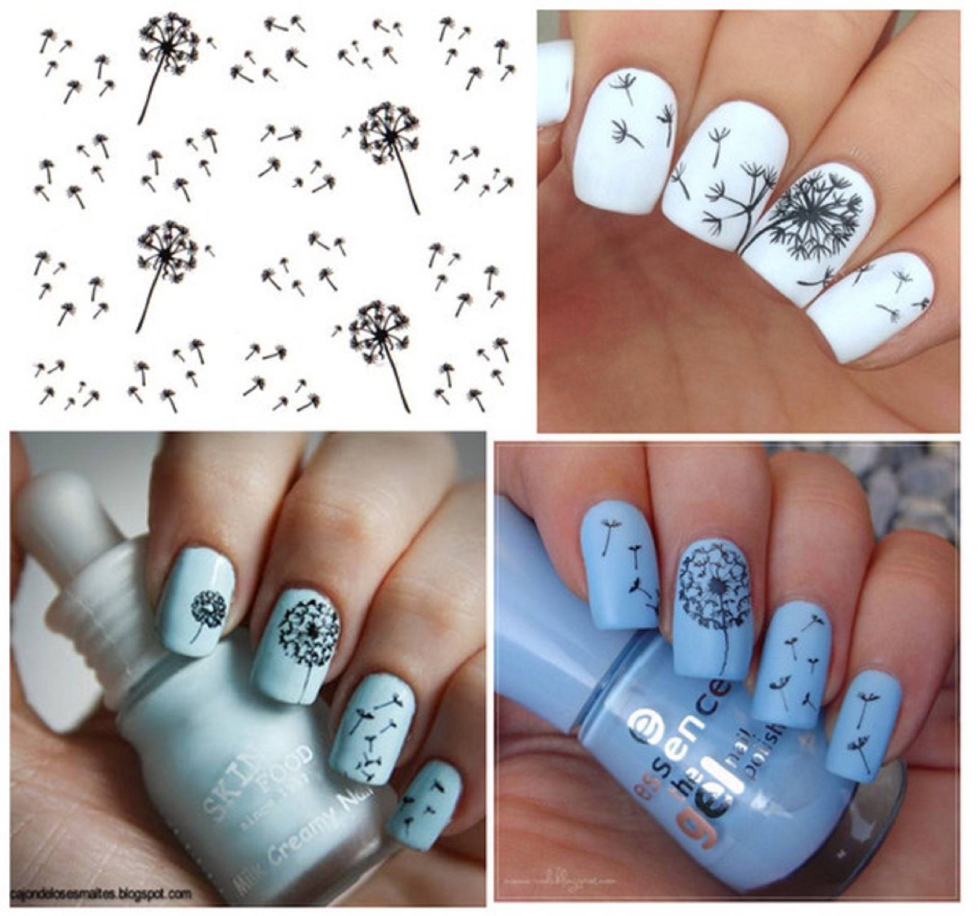 Nail Art Wasser Decals Sticker Wraps Löwenzahn-Blumen von Etsy - RachelsNailsByRachel