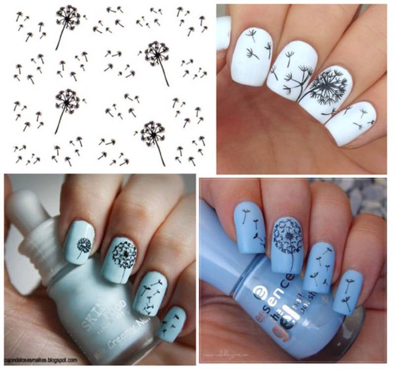 Nail Art Wasser Decals Sticker Wraps Löwenzahn-Blumen von Etsy - RachelsNailsByRachel