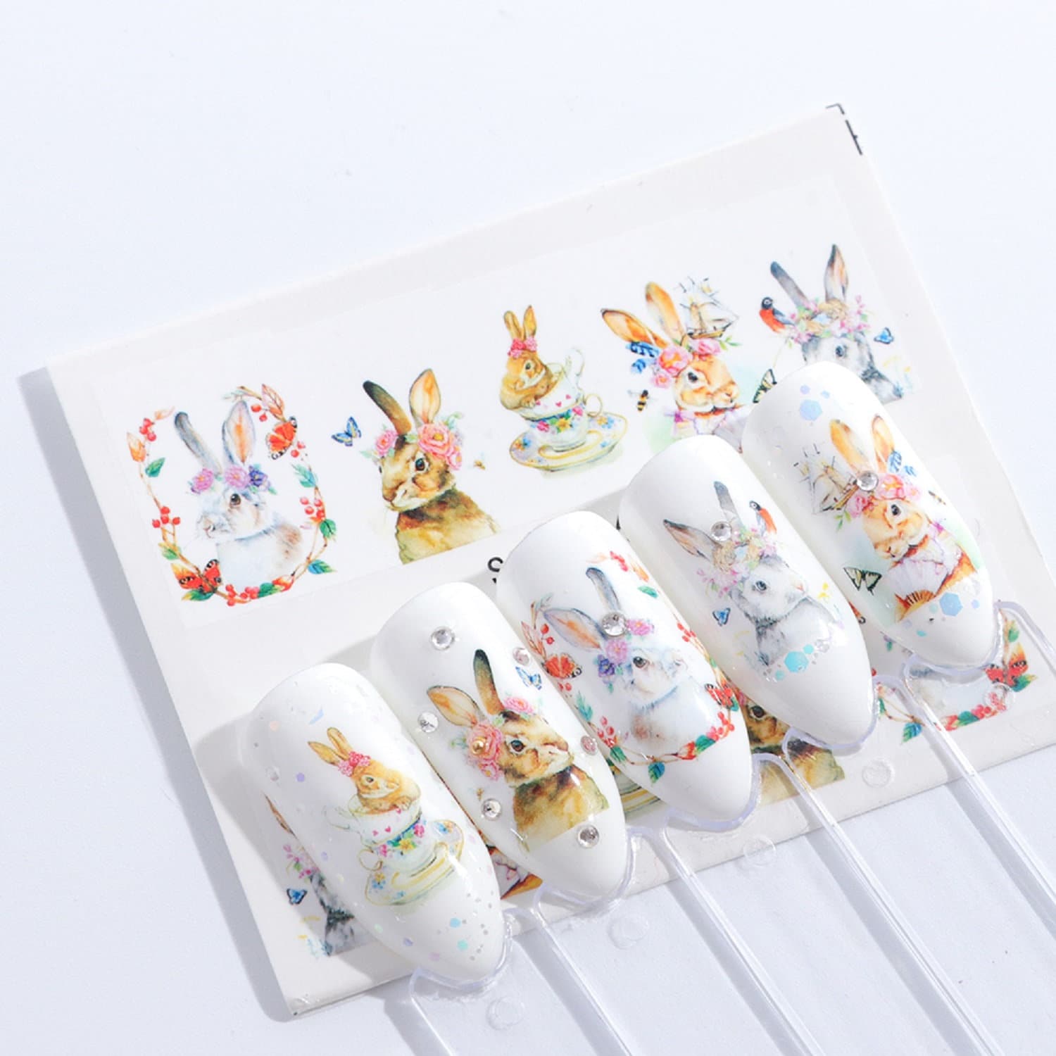 Nailart Wasser Decals Sticker Transfers Osterhase Hasen Blumen Katze Bubble Gum von Etsy - RachelsNailsByRachel