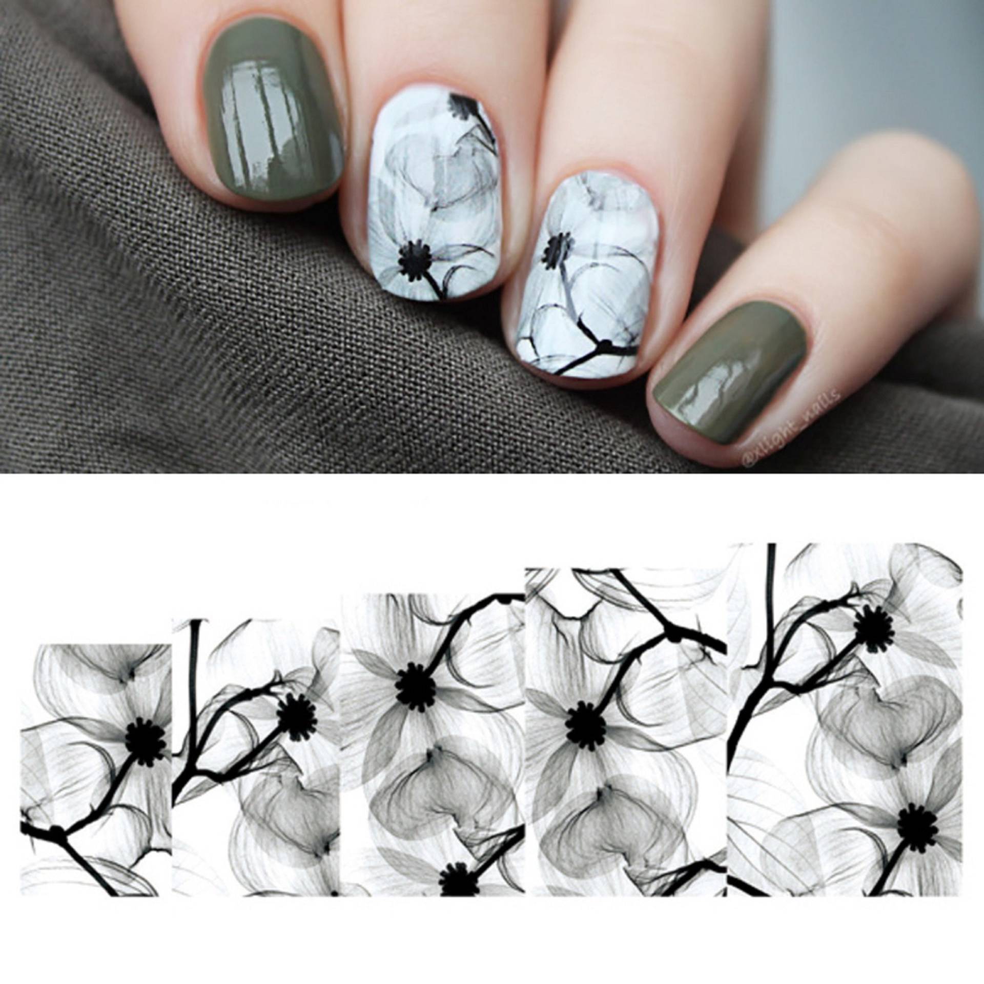 Nailart Wasserfolie Sticker Transfers Blumen Lilien Gänseblümchen | S255 von Etsy - RachelsNailsByRachel