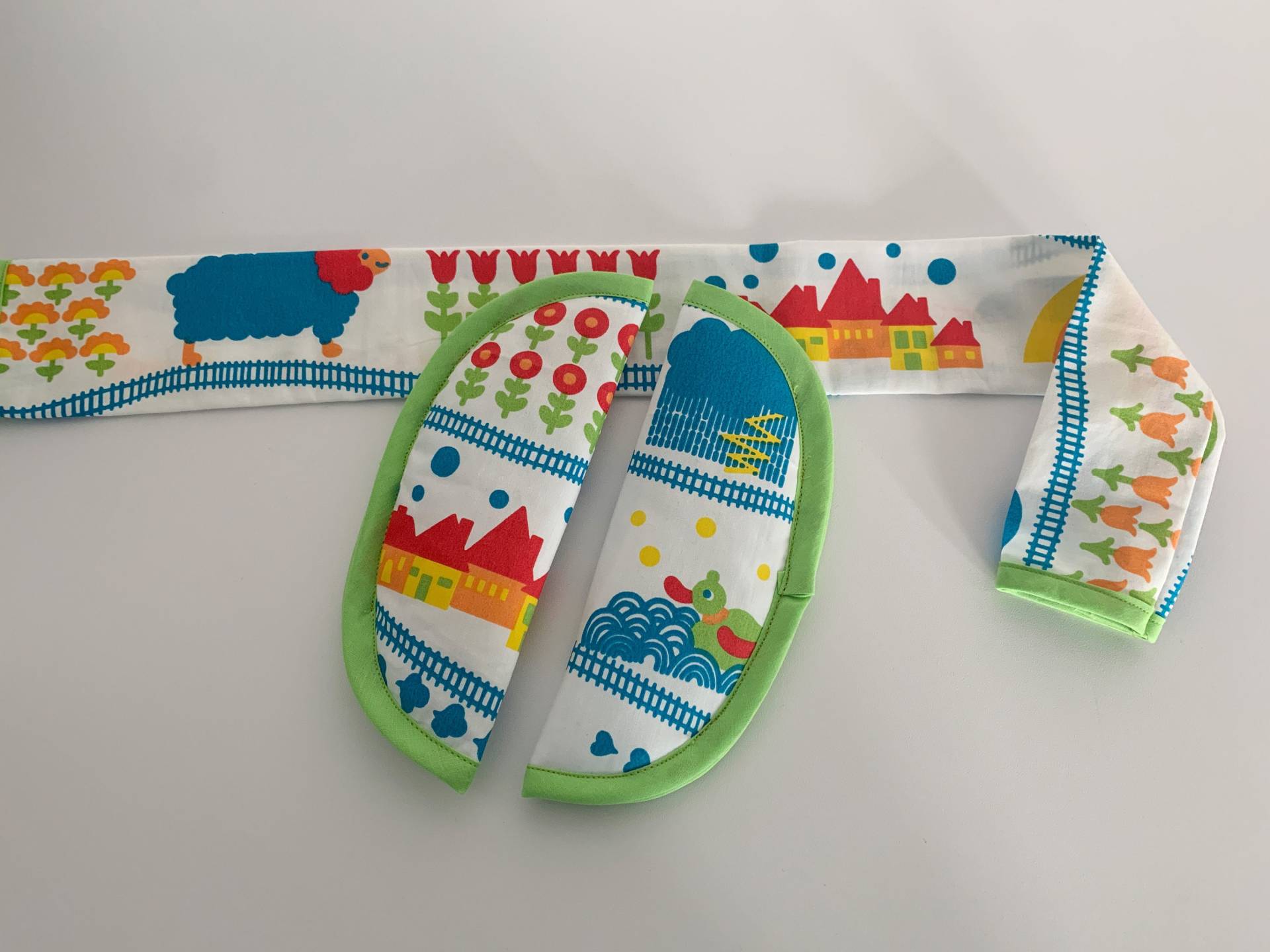 Kinderwagen Bezug Set Gurtpolster Schutzbezug Bügelschoner Passend Bugaboo Eisenbahn von Etsy - Rafetti