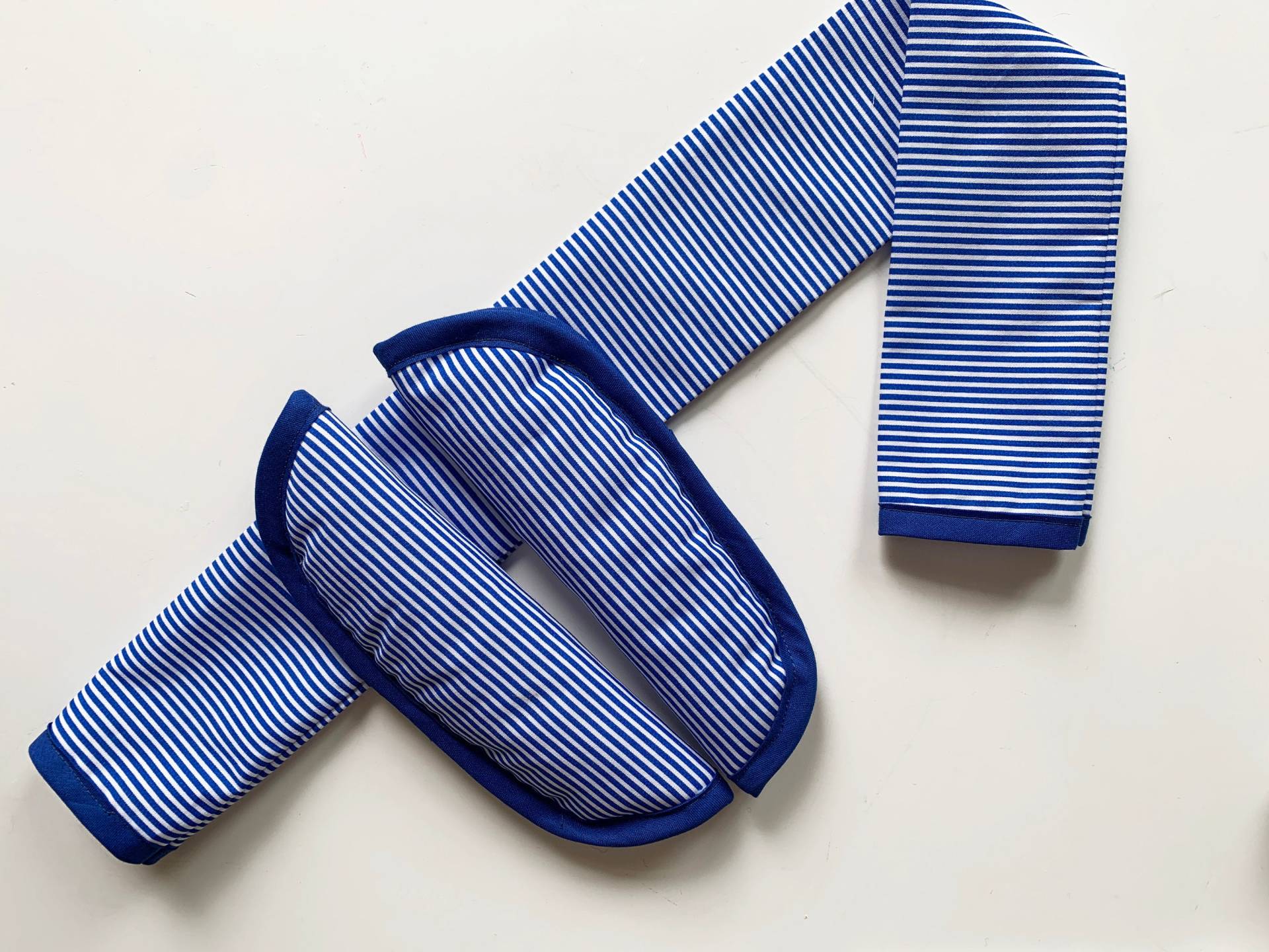 Kinderwagen Buggy Bugaboo Gurtpolster Bügelschoner Marine Blau Weiß Gestreift von Etsy - Rafetti
