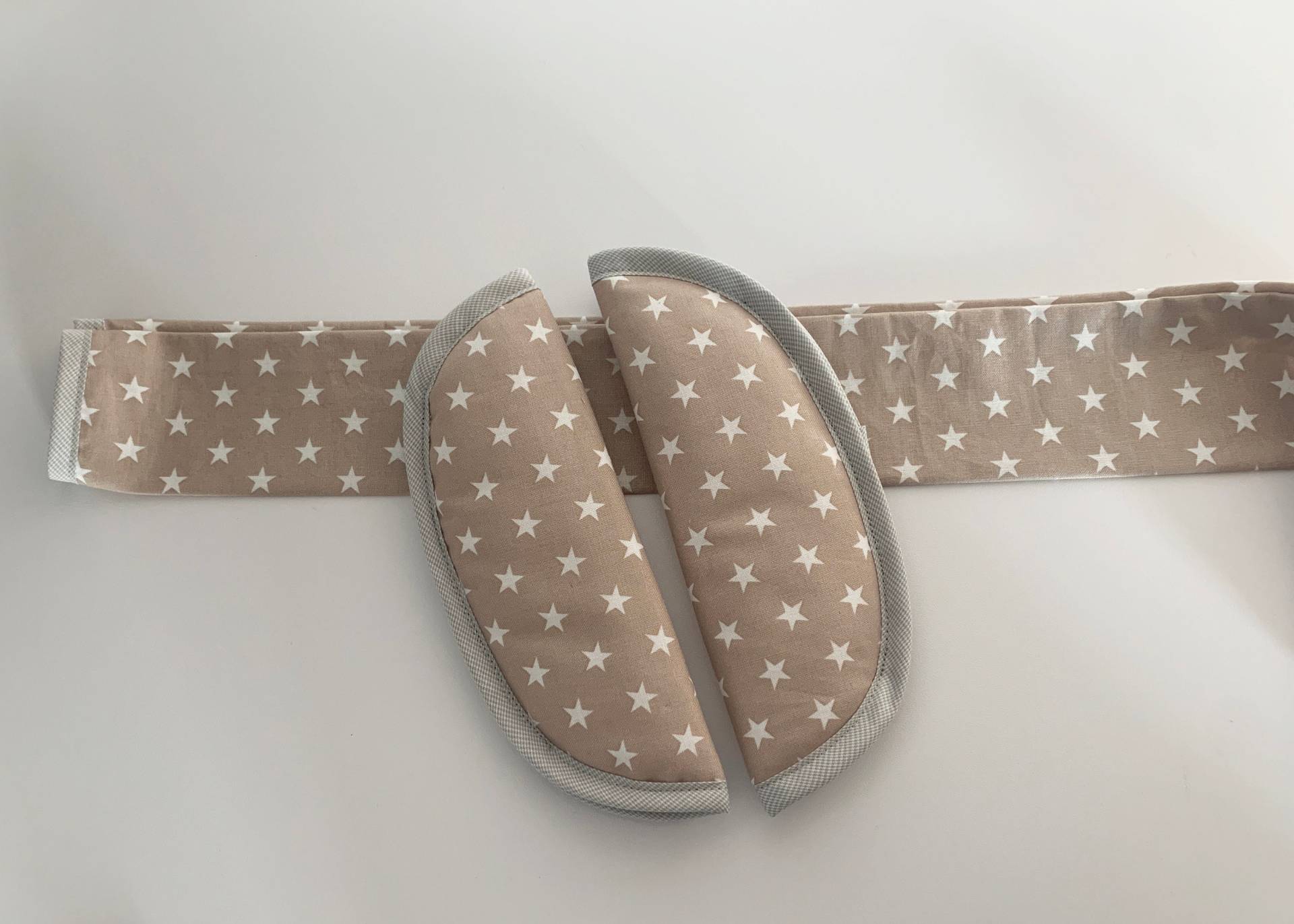 Kinderwagen Buggy Bugaboo Set Gurtpolster + Bügelschoner Sterne Beige Weiss von Etsy - Rafetti