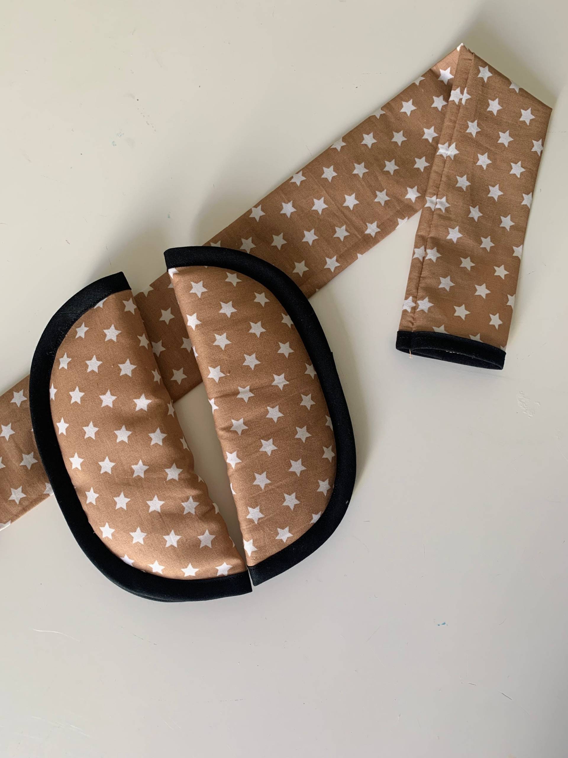 Kinderwagen Buggy Maxi Cosi Gurtpolster Bügelschoner Sterne Beige von Etsy - Rafetti