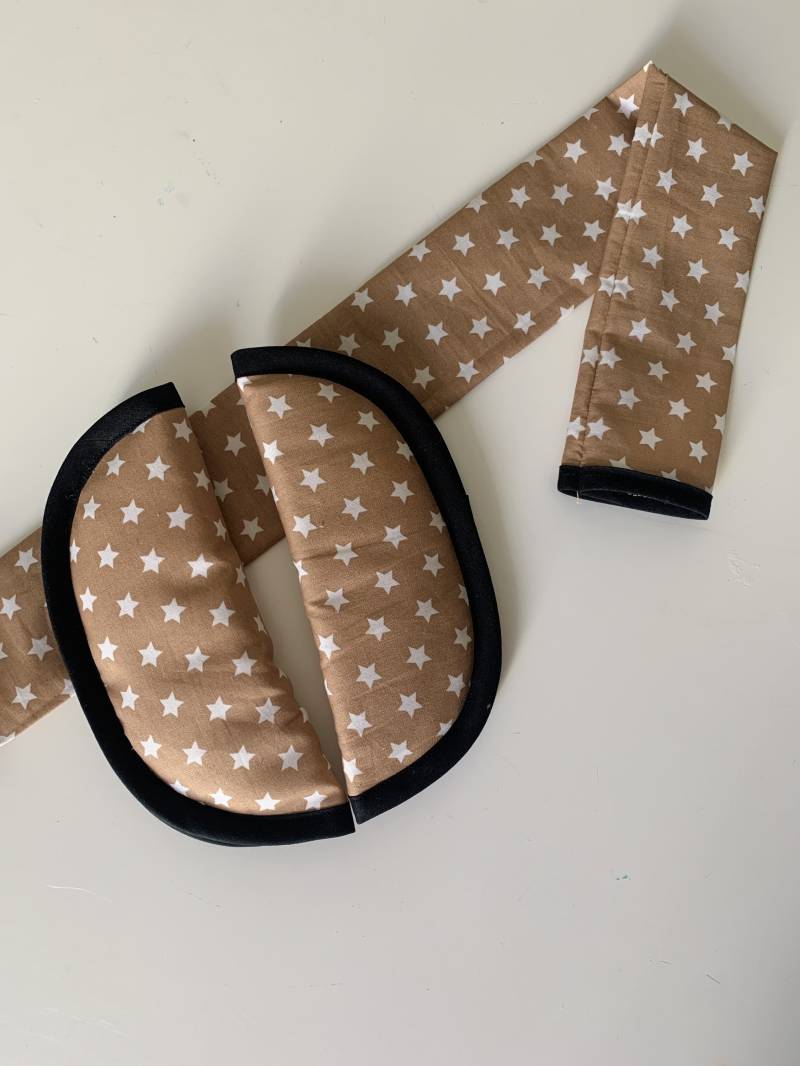 Kinderwagen Buggy Maxi Cosi Gurtpolster Bügelschoner Sterne Beige von Etsy - Rafetti