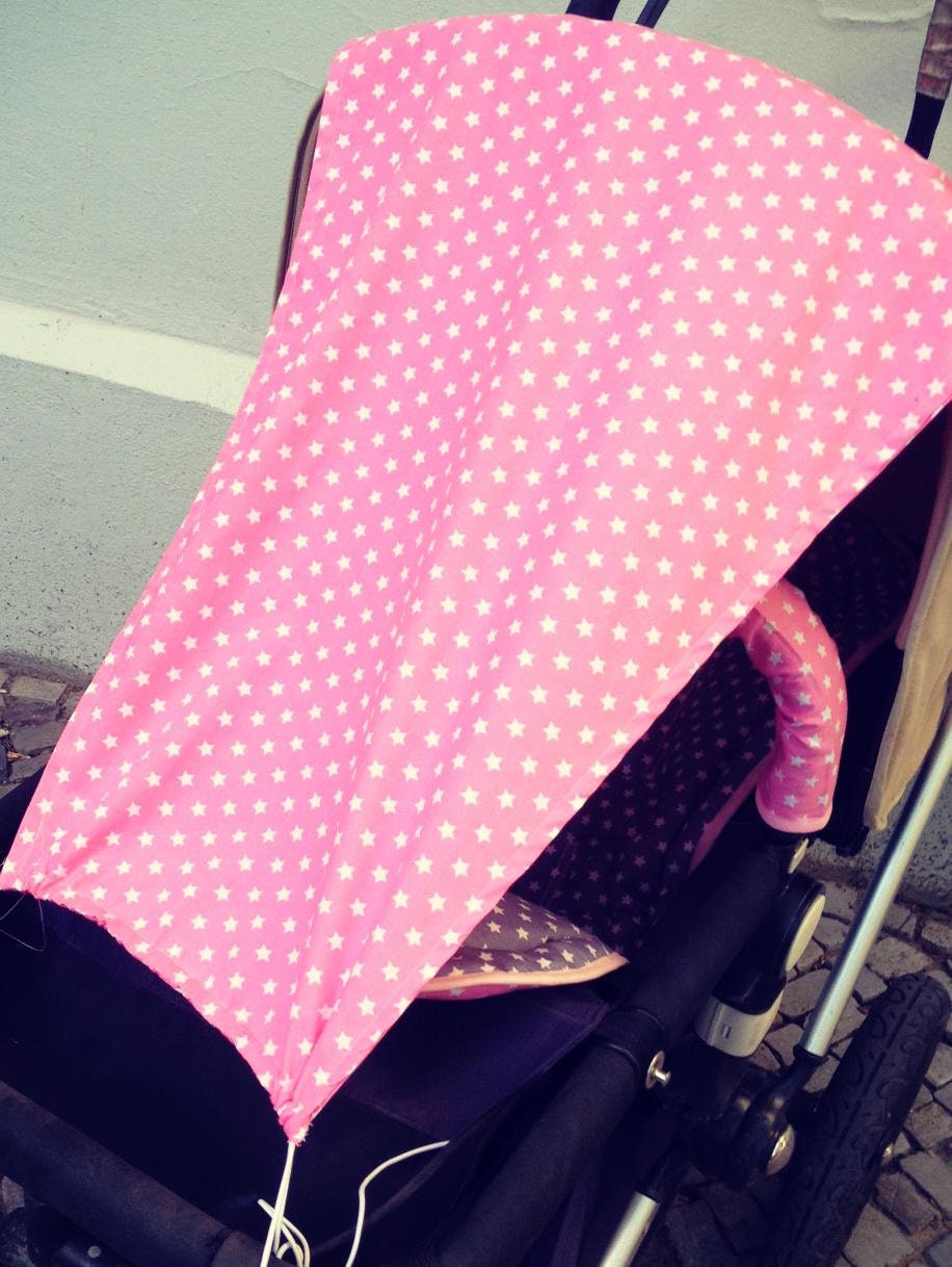 Sonnensegel Kinderwagen Doppellagig Wendbar Sterne von Etsy - Rafetti