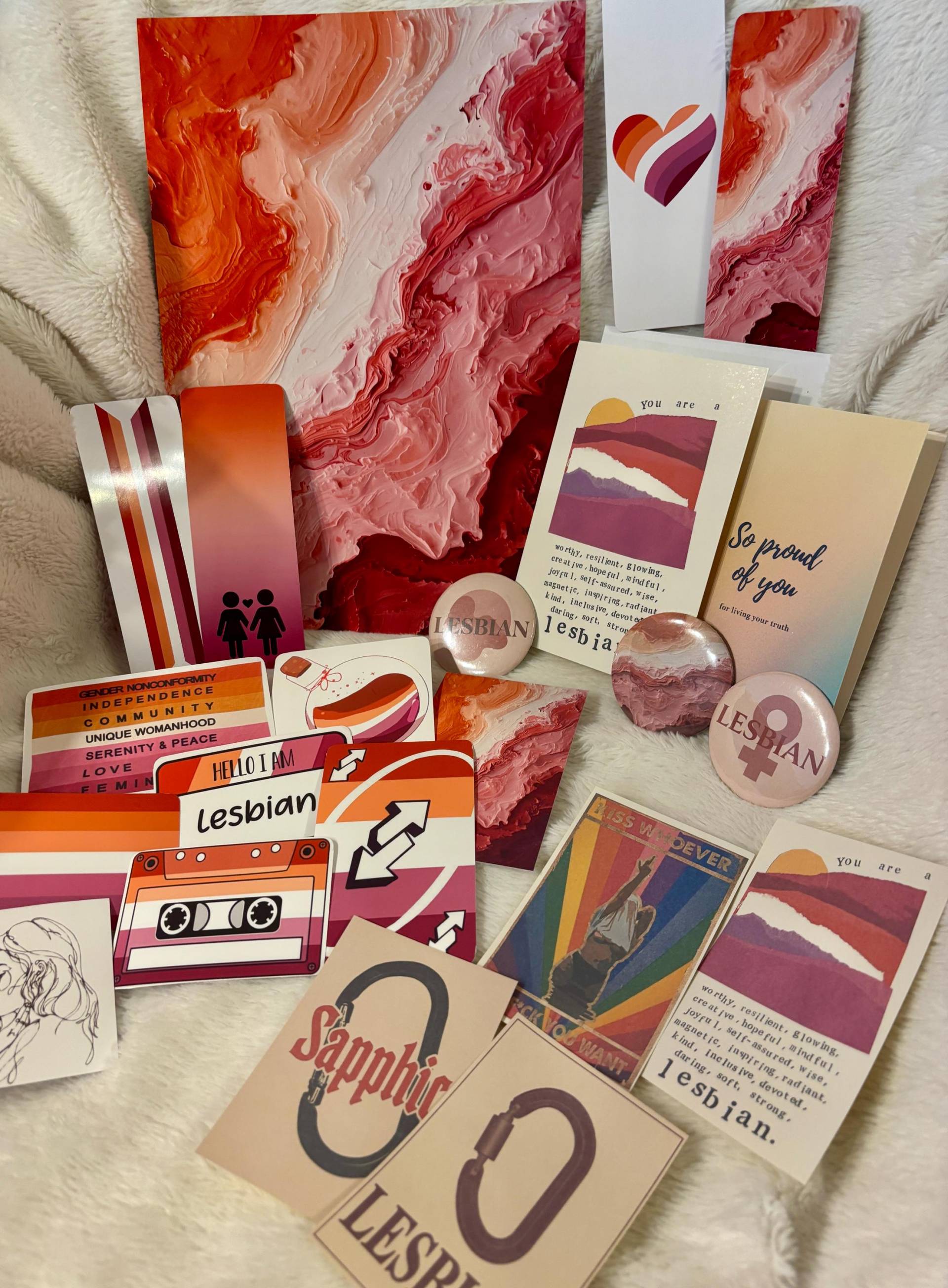 Pride Gift Box, Lesbian Gift, Lgbtq Set, Coming Out Aesthetic Package, Support For Her Pride Gift Box, Lesbian Gift, Lgbtq Set, Coming Out Aesthetic Package, Support For Her von Etsy - RainbowPrideStudioCo