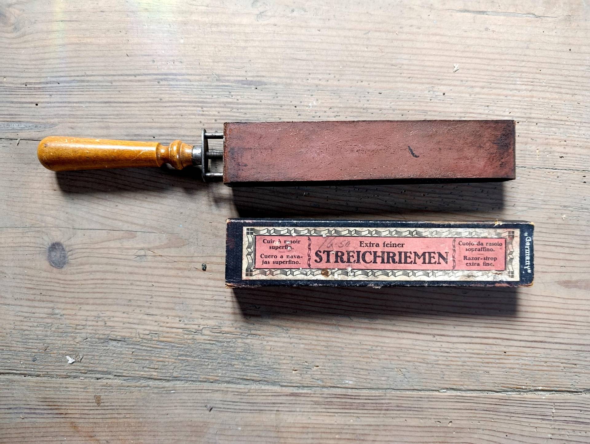 streichriemen Vintage/Superfeines Rasiermesserleder von Etsy - RanitasArtVintage