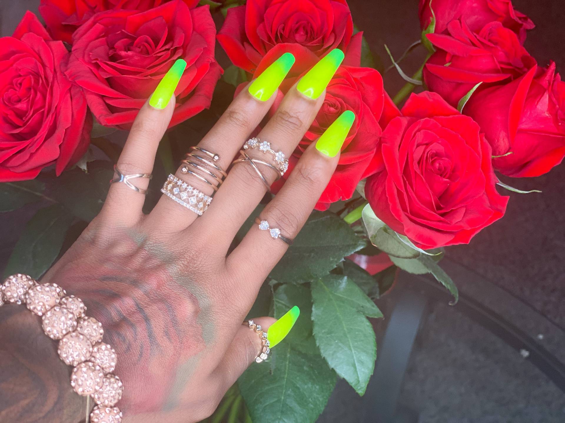 Lemon Lime Ombre Nägel Lemon Lime Ombre Nägel von Etsy - RawTrendzBoutique