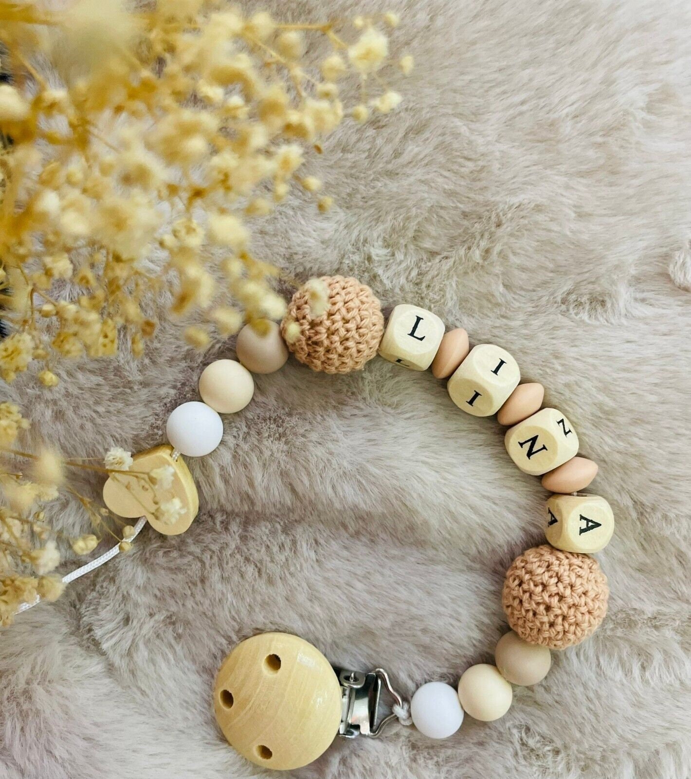 Schnullerkette Mit Namen Handgefertigt Personalisiert Schnullerkette Mit Namen Handgefertigt Personalisiert von Etsy - ReUnikat