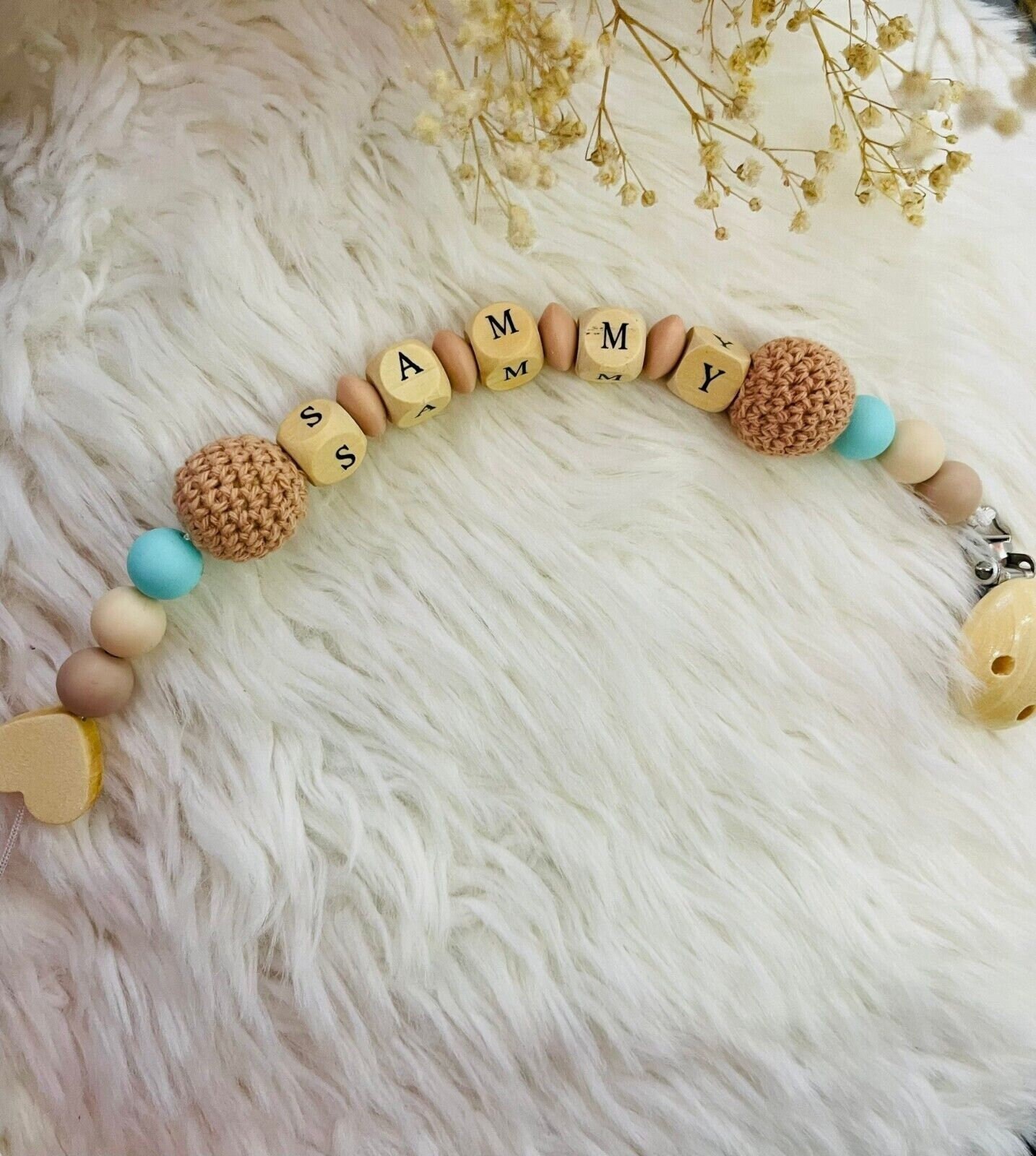 Schnullerkette Mit Namen Handgefertigt Personalisiert Schnullerkette Mit Namen Handgefertigt Personalisiert von Etsy - ReUnikat