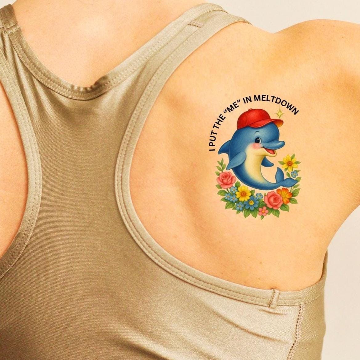 Temporary Tattoo I Put The Me in Meltdown Feminist Fake Retro Body Art Empowerment Statement Protest Humor Irony von Etsy - RealFakeberlin