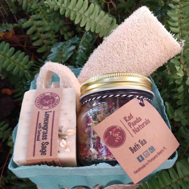 Geschenkset - Handgemacht, Vegan, Kleine Badeseife Und Badetee von Etsy - RedPandaNaturals