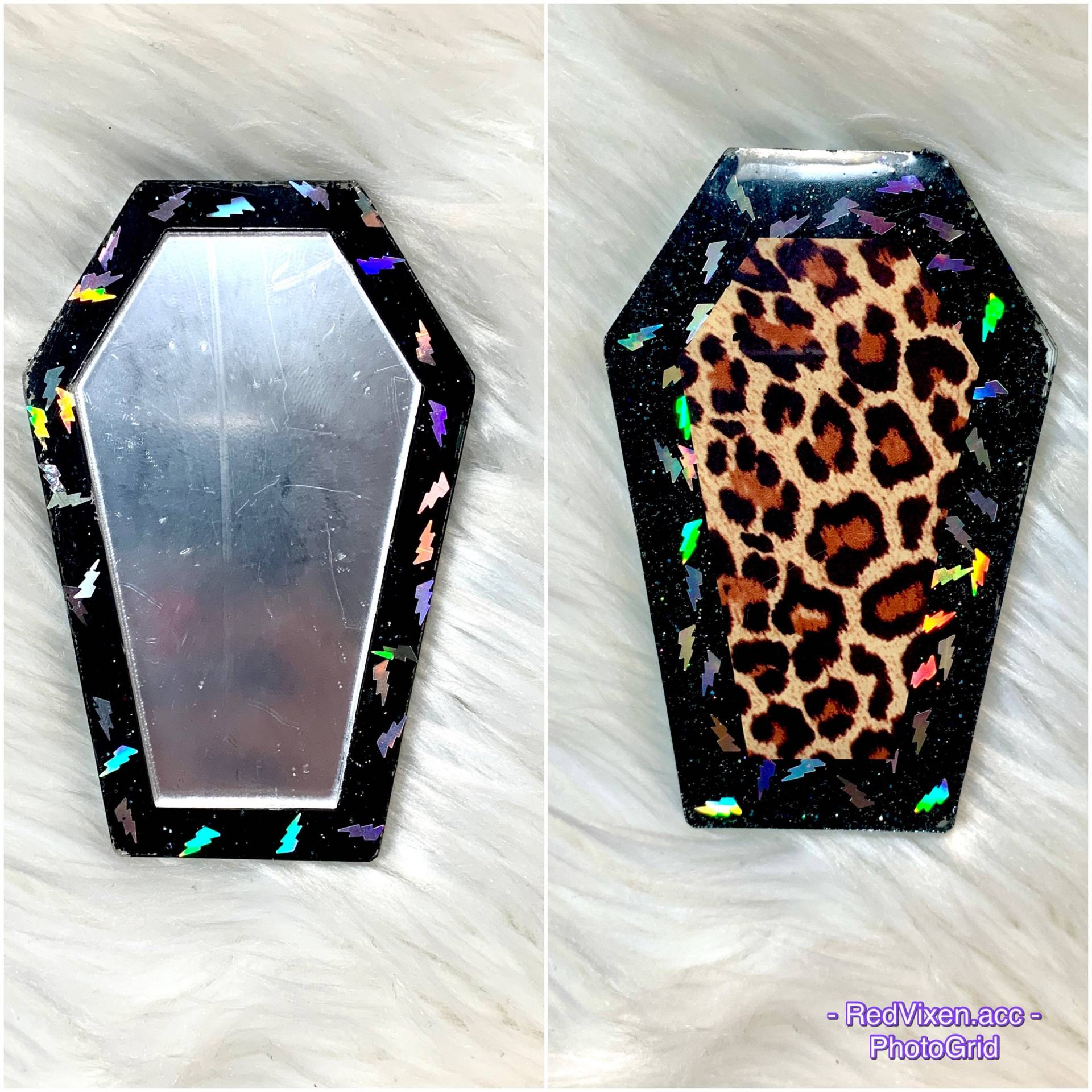 Schwarzer Glitzer Sarg Kompaktspiegel | Leopard Spiegel Blitz Und Schwarz Sargspiegel Schwarzer Glitzer Sarg Kompaktspiegel | Leopard Spiegel Blitz Und Schwarz Sargspiegel von Etsy - RedVixenAcc