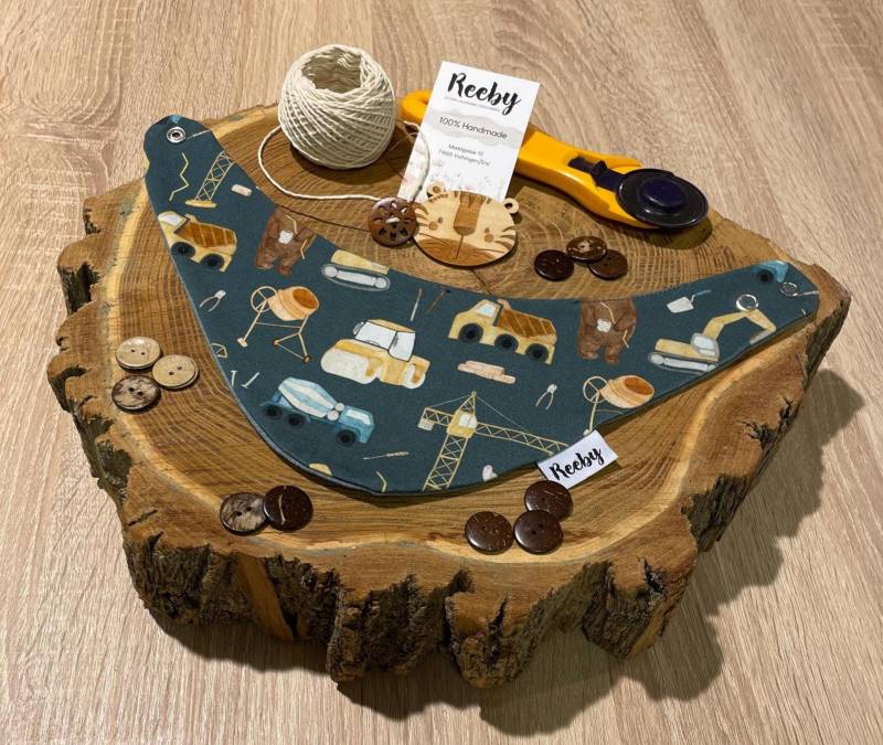 Lätzchen | Baustellenhelfer Baby Dreieckstuch 0 - 5 Jahre von Etsy - ReebyStore