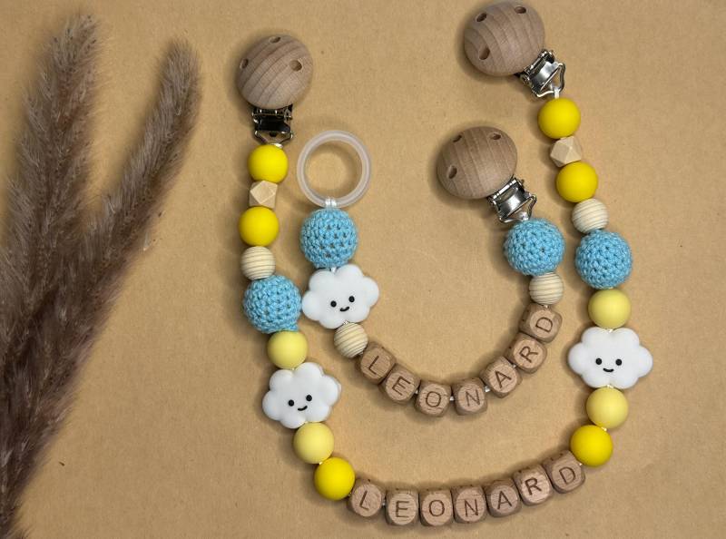 Personalisierte Schnullerkette & Kinderwagenkette Im Set von Etsy - ReginaBabyetsy