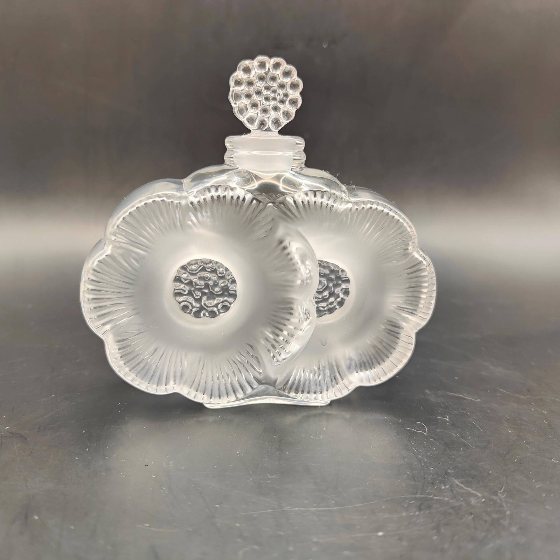 Lalique Deux Fleurs - Leere Flasche Lalique-Kristall Vintage-Flasche von Etsy - ReginasPerfume