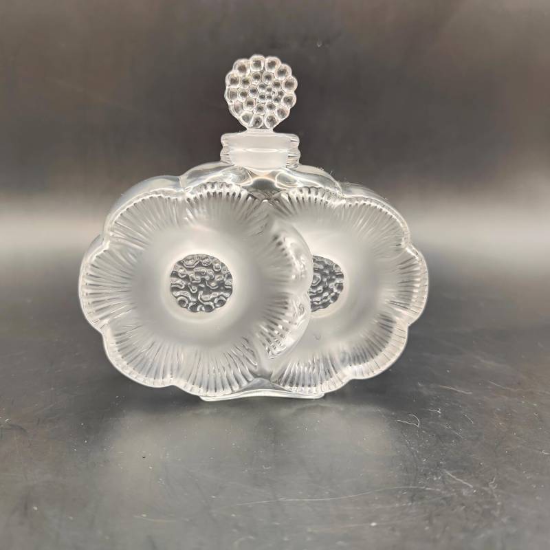 Lalique Deux Fleurs - Leere Flasche Lalique-Kristall Vintage-Flasche von Etsy - ReginasPerfume