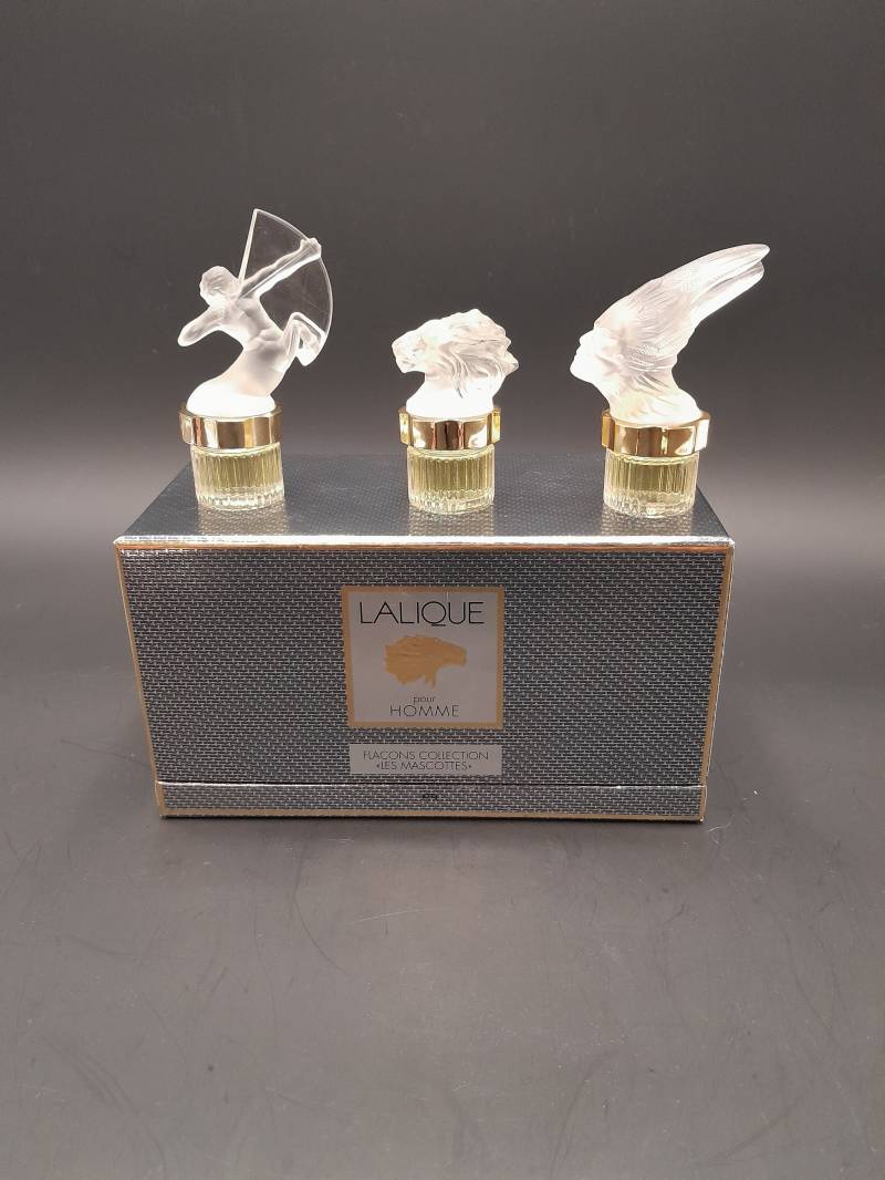 Lalique Für Herren - Boxset „Les Mascottes" 3 Miniaturen 5 Ml Eau De Parfum Jahrgang 2000 von Etsy - ReginasPerfume