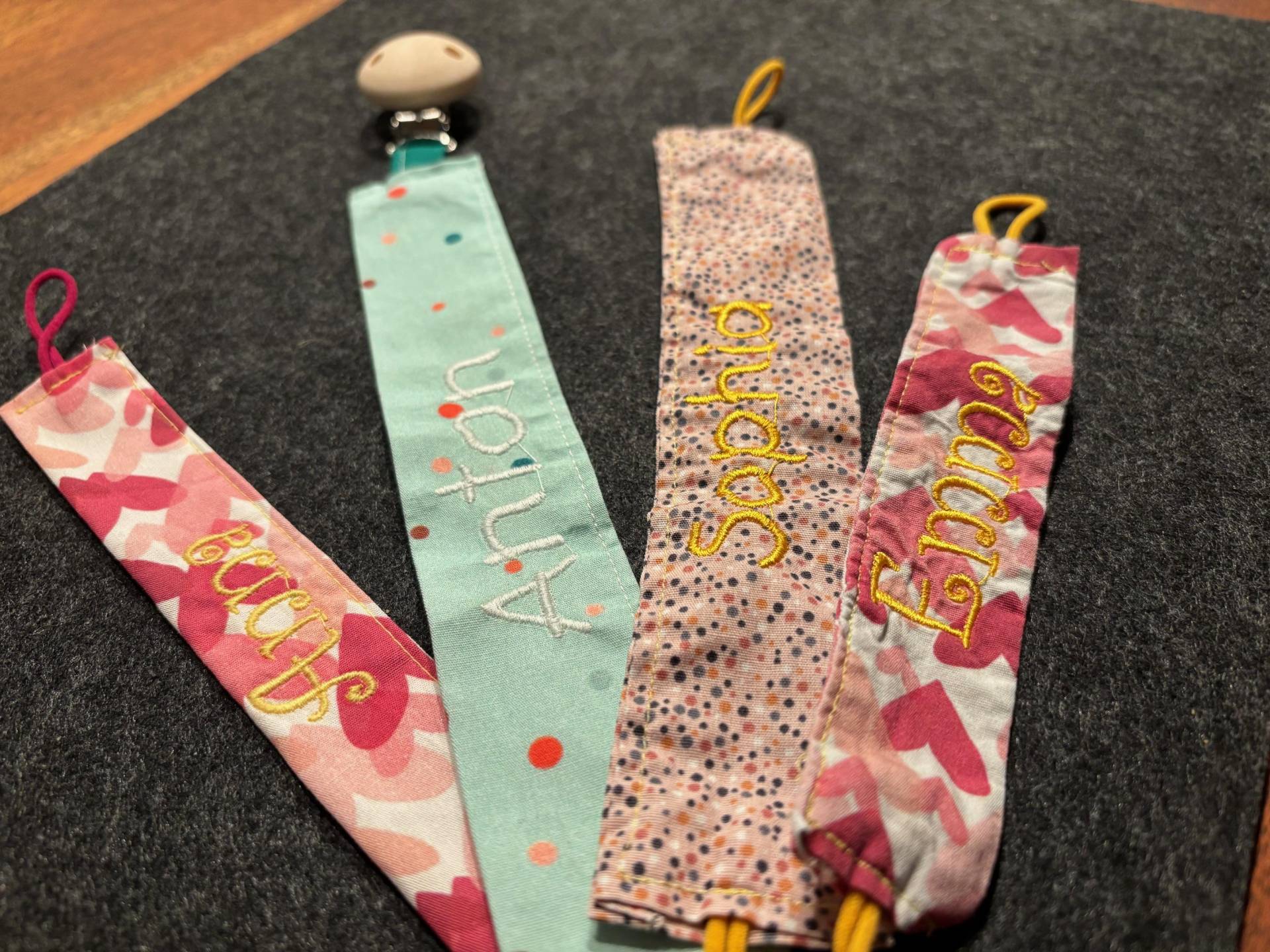 Schnullerkette Personalisiert Stoff Schnullerkette Personalisiert Stoff von Etsy - RehCreationShop