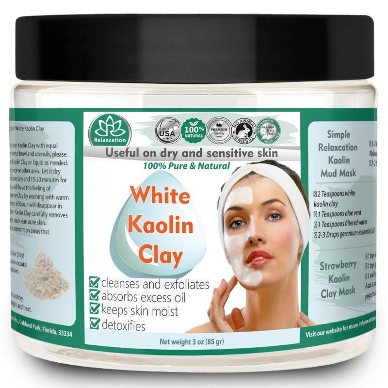 Kaolin Ton Powder 3 Unzen Alle Natürlichen Und Reinen Weißen Kaolin Ton Kosmetik, Ideal Für Empfindliche Haut, Verwenden Gesichtsmasken, Haar Masken von Etsy - Relaxcation
