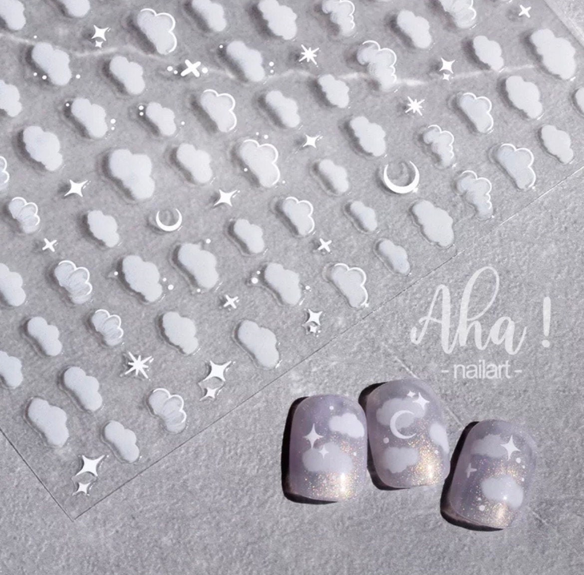 3D Wolken Nagel Aufkleber | Harz Wolke Sticker von Etsy - ResinBuddyCo