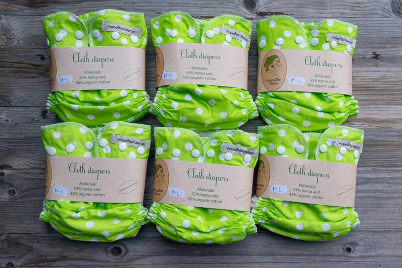 6 Stück Hanf-Bio-Baumwolle Stoffwindeln Set Für Baby + Merino Wolle Gratis Bezug von Etsy - ResponsibleMother