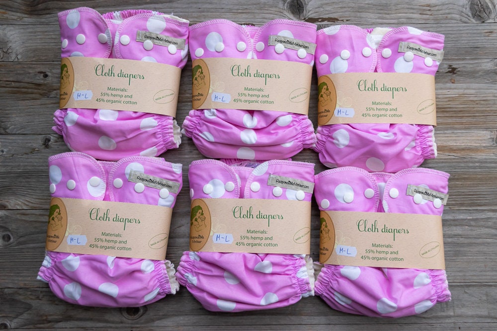 6 Stück Hanf-Bio-Baumwolle Stoffwindeln Set Für Baby + Merino Wolle Gratis Bezug von Etsy - ResponsibleMother