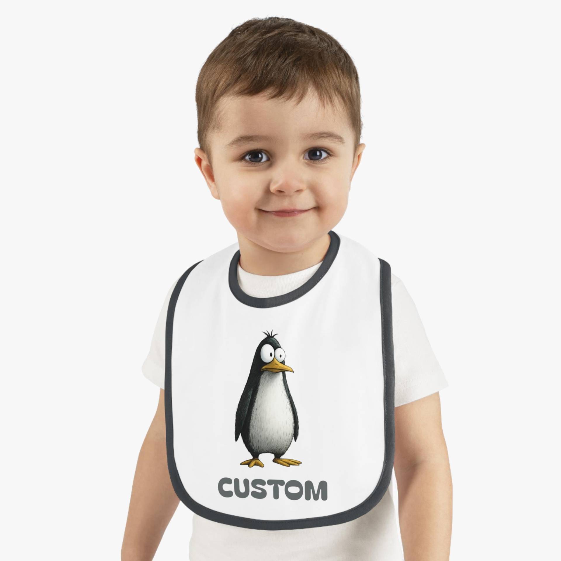 Babylätzchen, Benutzerdefinierter Pinguindruck - Niedliches Design, Perfektes Babypartygeschenk, Fütterungszeitzubehör, Personalisiertes Baby von Etsy - Retro80sMania