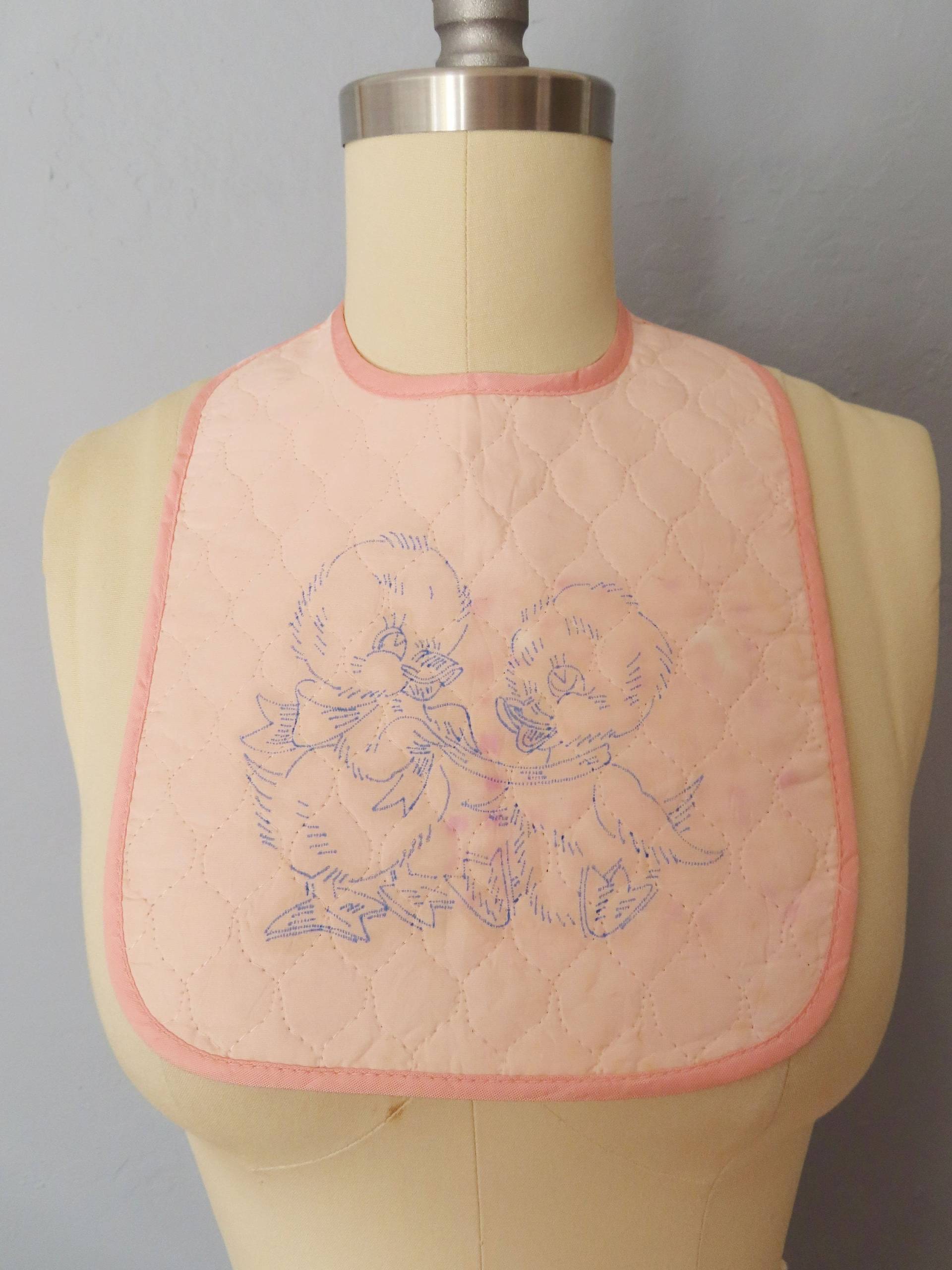 Vintage Baby Lätzchen Mit Enten Schablone | Geschenk Diy Baby Geschenk Retro Diy Shower von Etsy - RetroSuzysVintage