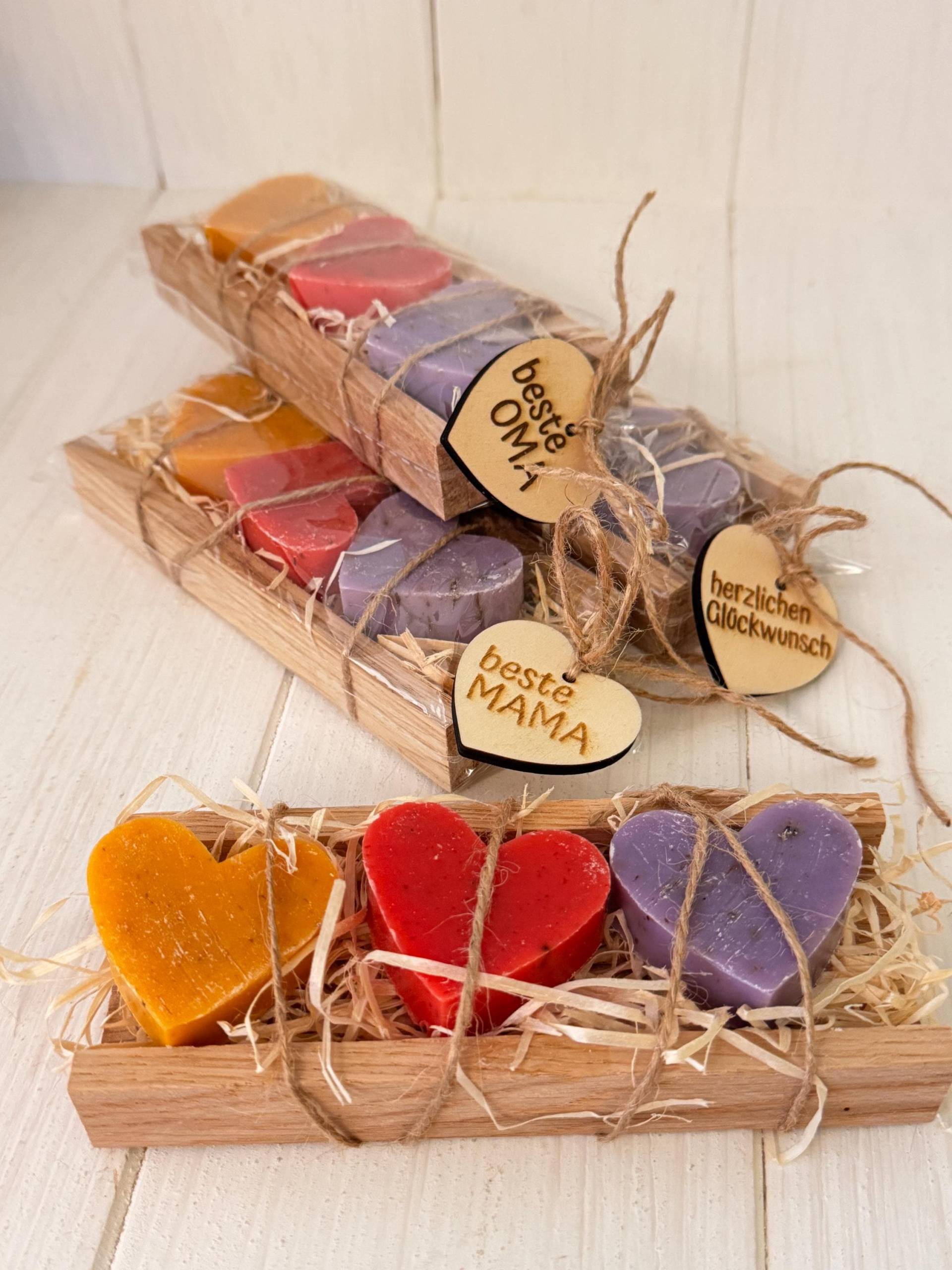Herz Seife Geschenkset Rose Ringelblume Lavendel Schafmilchseife von Etsy - Revitalshop