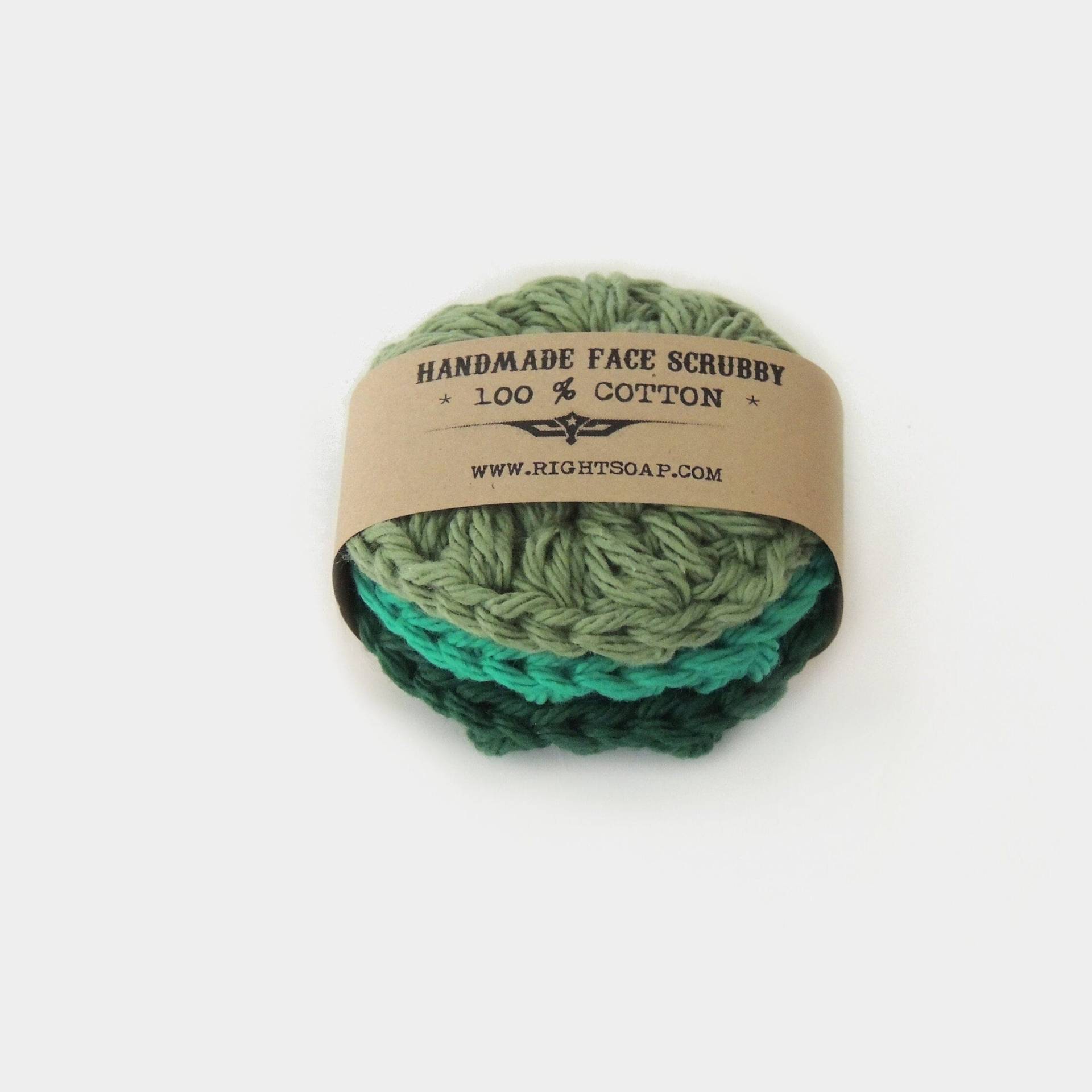 Grünes Gesicht Scrubbies | Gehäkelte Baumwolle Wiederverwendbar Makeup-Entferner Reinigungspads Weihnachtsgeschenk von Etsy - RightSoap