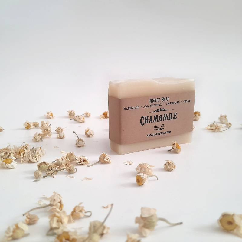 Handgemachte Kamille-Seife Für Empfindliche Haut | Natürliches Vegan Kaltverfahren Bio Seifenstück von Etsy - RightSoap