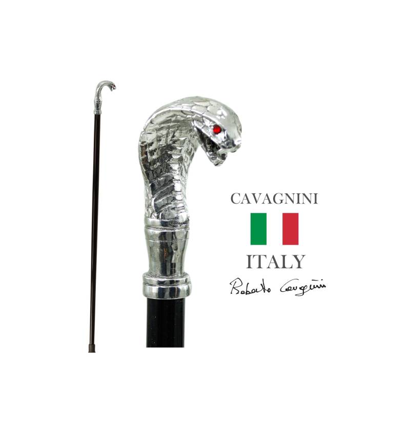 Eleganter Spazierstock, Rote Augen Kobra, Ergonomisch Und Anpassbar, Für Männer Frauen, Handgefertigt in Italien von Etsy - RobertoCavagnini