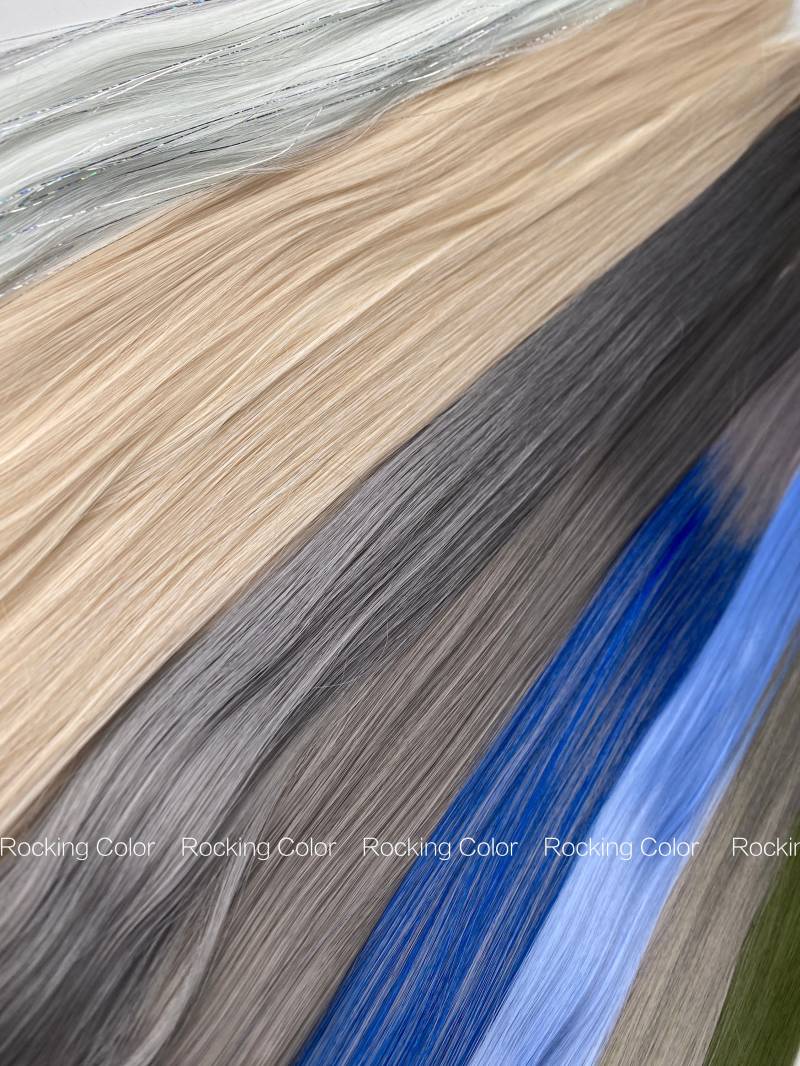 Clip in Haarsträhne. 24 Zoll Lange in Der Haarverlängerung. Clipbreite 4 cm. Blond, Silber, Grün, Blau, Grau von Etsy - RockingColour