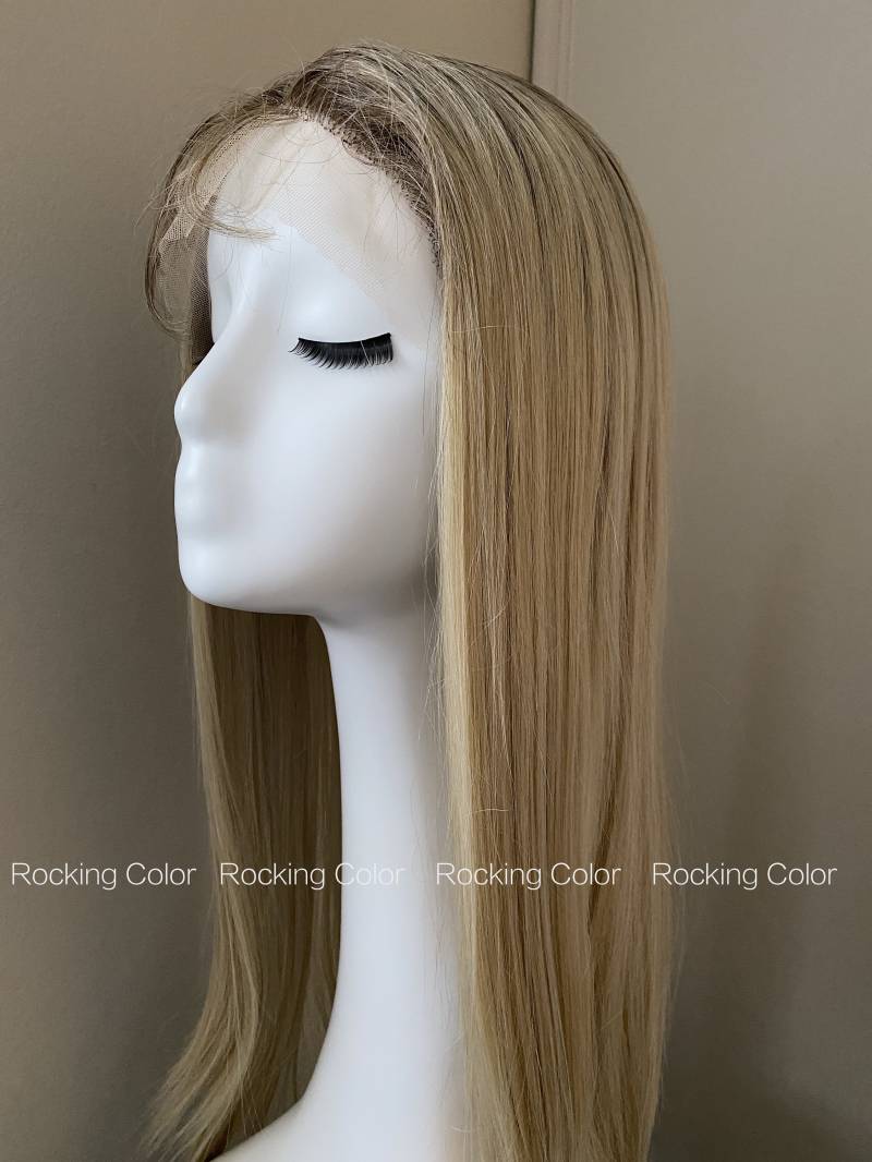 Platinblonde Volle Spitzefront Ombre Gerade Perücke/28-Zoll Lange Lace Front Blonde Perücke. Gratis Perückenkappe von Etsy - RockingColour