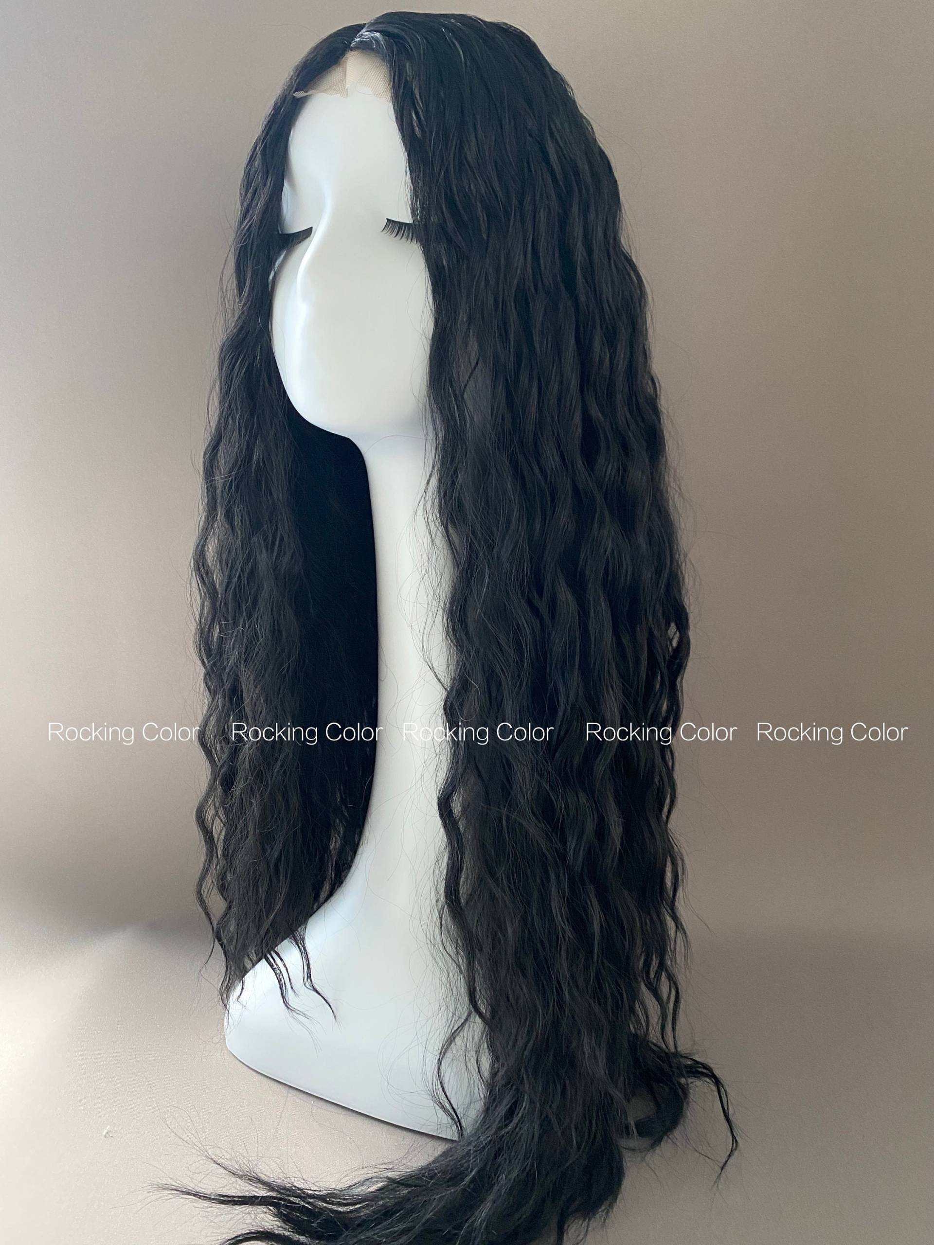 Schwarze Kleine Lace Front Lockige Perücke. 60cm Lange Gratis Perückenkappe Schwarze Kleine Lace Front Lockige Perücke. 60cm Lange Gratis Perückenkappe von Etsy - RockingColour