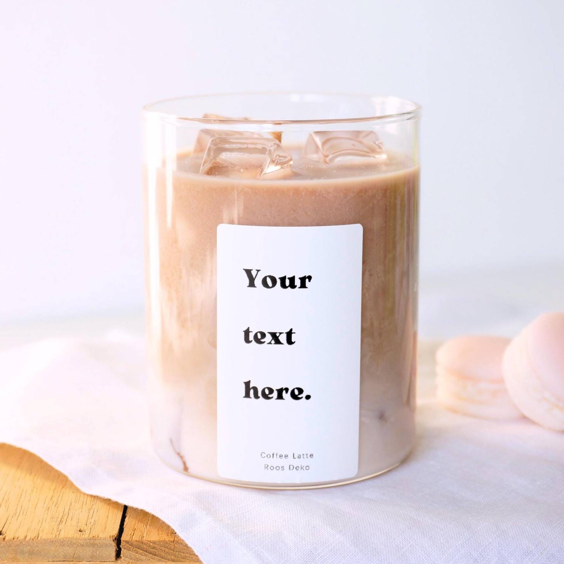 Coffee Latte Kerze Personalisierte Kaffeekerze Mit Text Kaffee Liebhaber Geschenk Iced Cafe Freundin von Etsy - RoosDeko