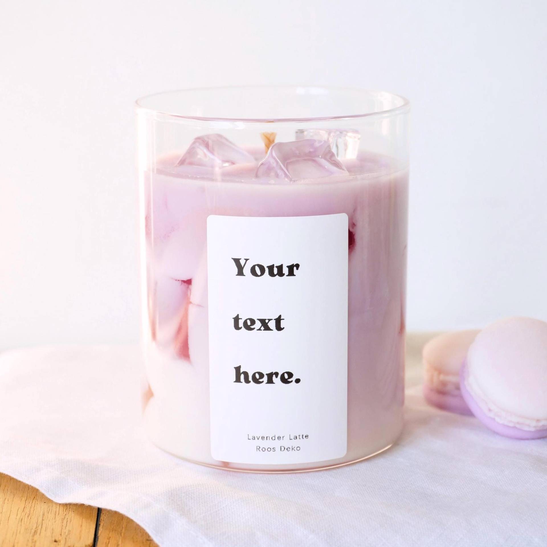 Personalisierte Iced Latte Duftkerze Geschenk Für Sie Lavendel Latte Kerze Mit Text Freundin Liebhaber Personalisierte von Etsy - RoosDeko