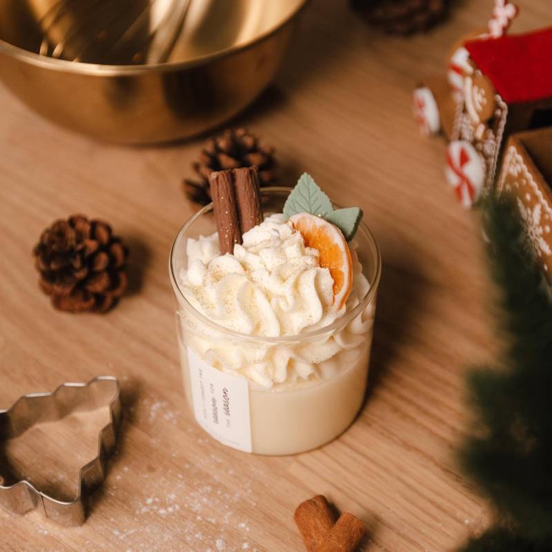 Zimt Kerze Dessert Dessertkerze Weihnachtskerze Geschenk Weihnachten Orange Duftkerze von Etsy - RoosDeko