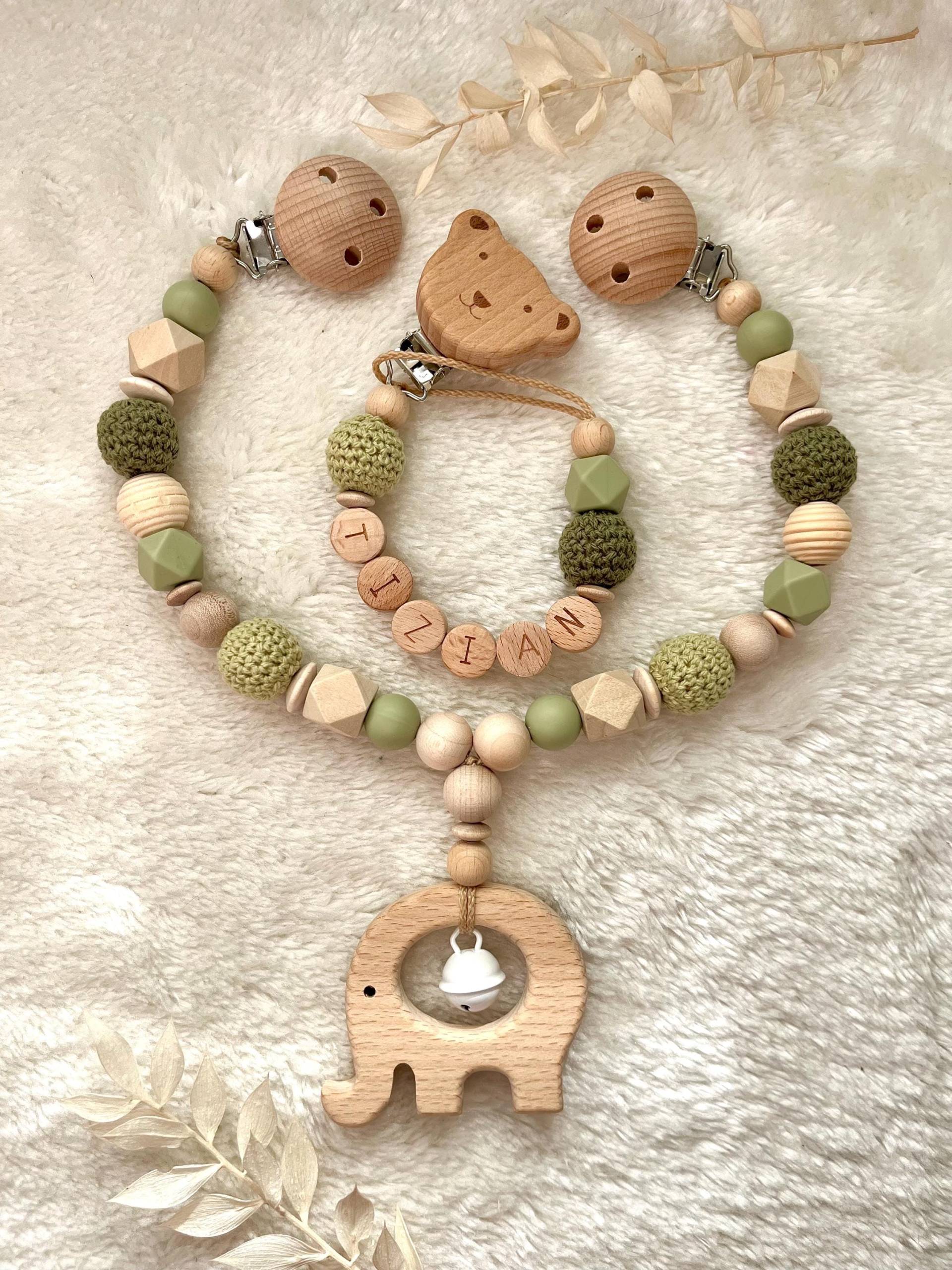 Kinderwagenkette| Kinderwagenkette Grün|Kinderwagenkette Junge| Kinderwagenanhänger| Elefant von Etsy - RosaRotDE