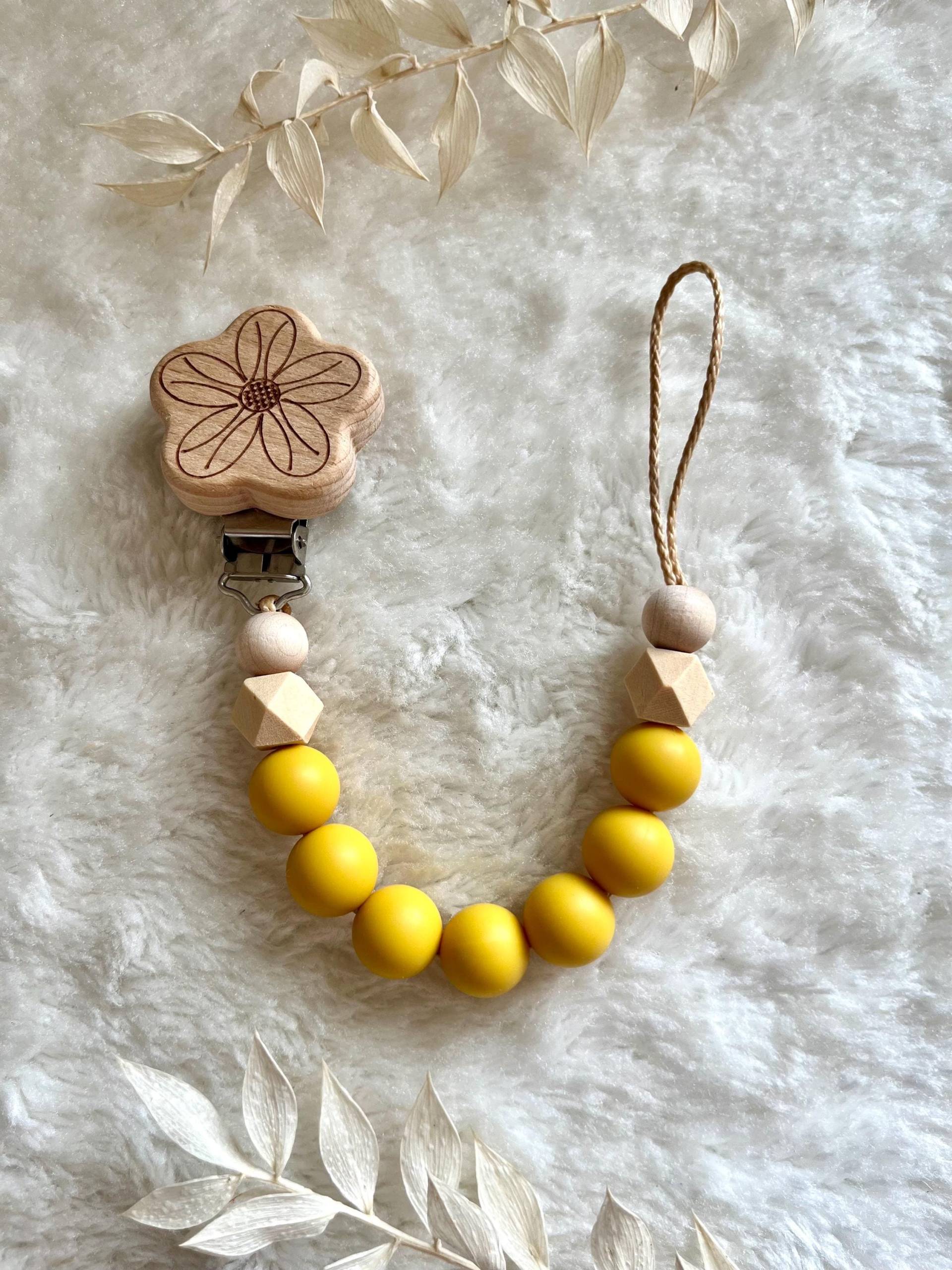Schnullerkette Gelb| Schnullerkette| Junge| Mädchen| Silikon Schnullerkette Gelb| Schnullerkette| Junge| Mädchen| Silikon von Etsy - RosaRotDE