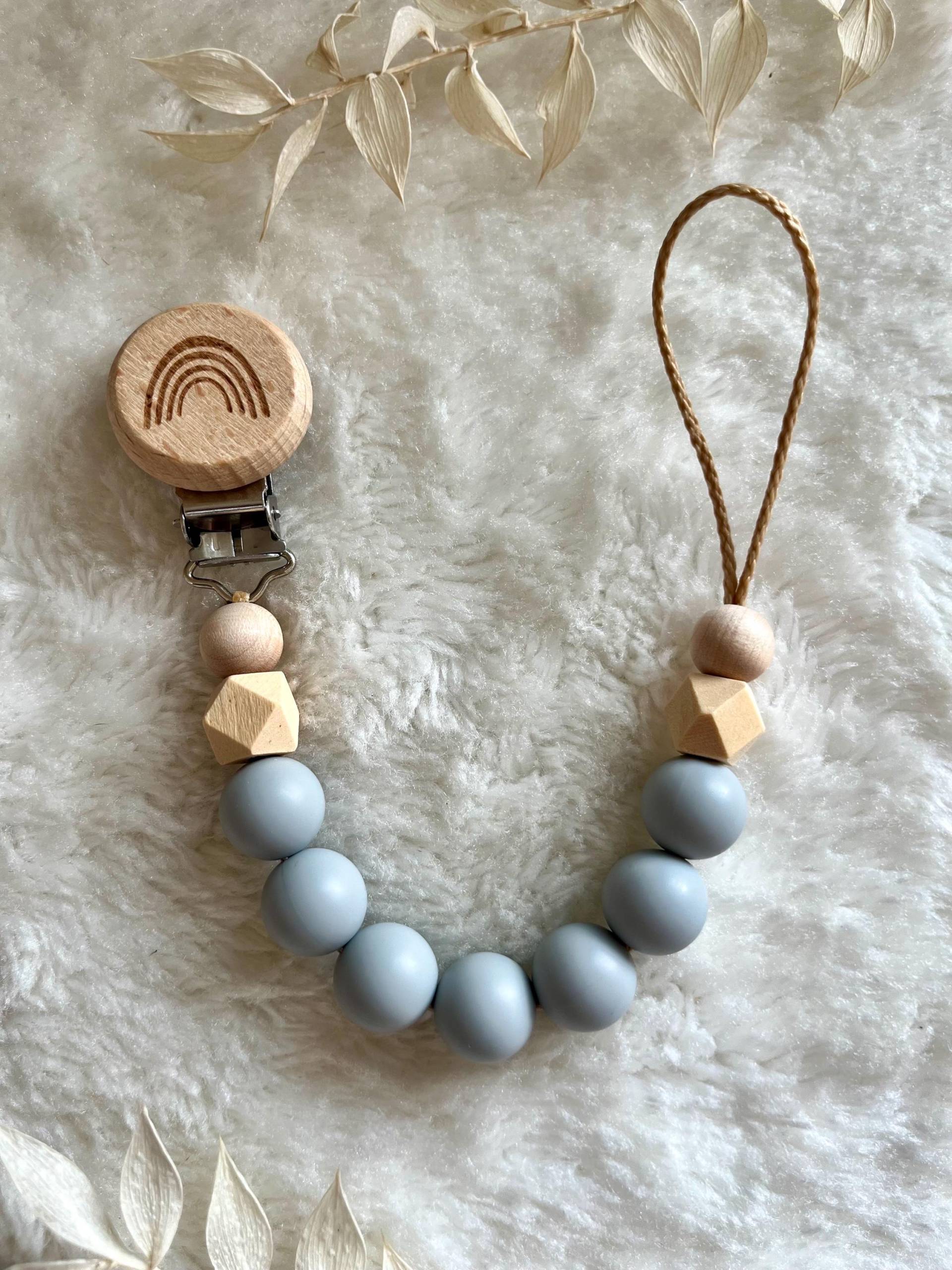 Schnullerkette Grau| Schnullerkette| Junge| Mädchen| Silikon Schnullerkette Grau| Schnullerkette| Junge| Mädchen| Silikon von Etsy - RosaRotDE