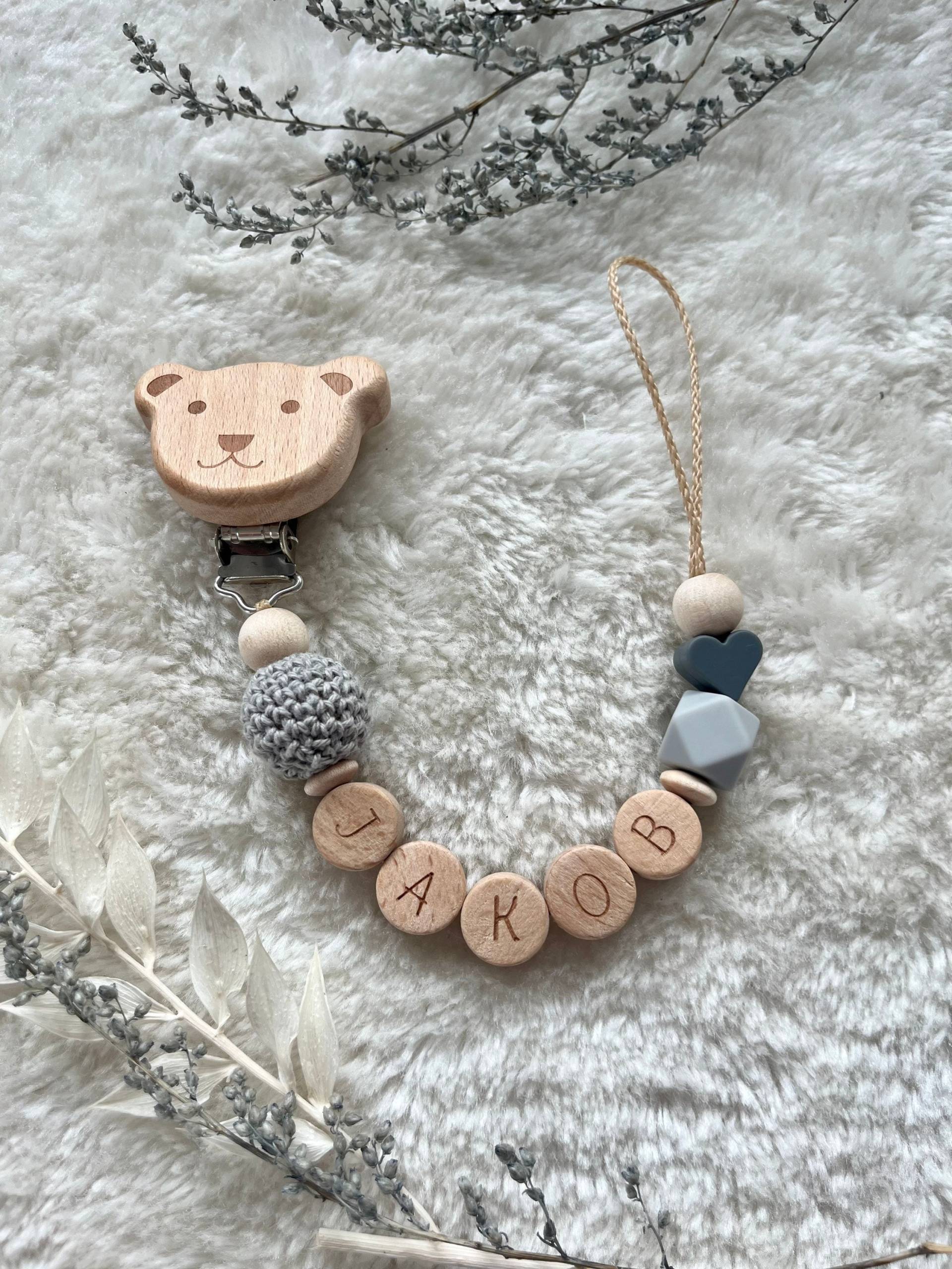 Schnullerkette Mädchen|Schnullerkette Junge|Schnullerkette|Schnullerkette Grau| Mit Namen| Junge Schnullerkette Mädchen|Schnullerkette Junge|Schnullerkette|Schnullerkette Grau| Mit Namen| Junge von Etsy - RosaRotDE
